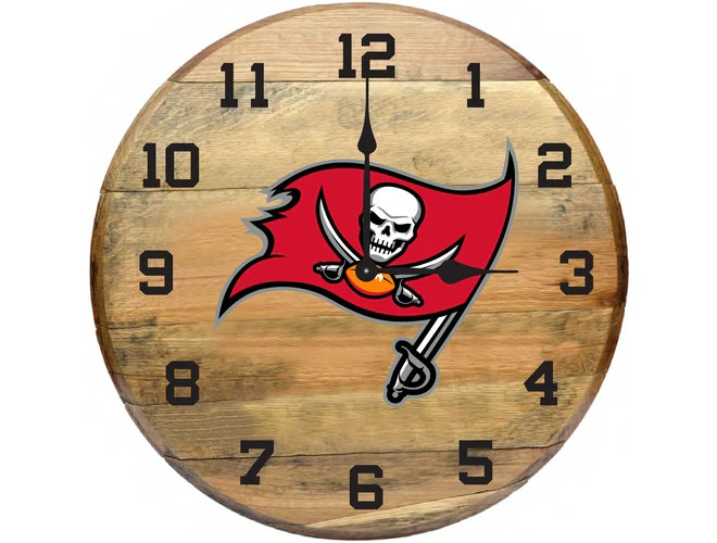 Imperial USA Officially Licensed NFL Oak Barrel Clock - Image 11