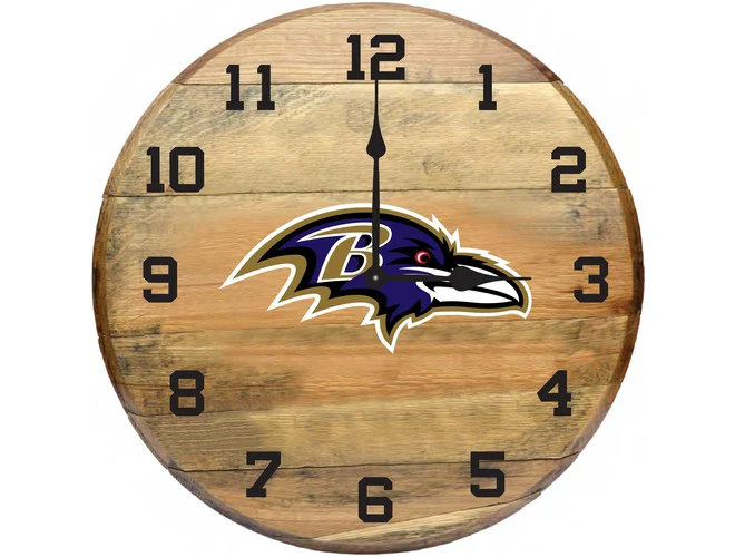 Imperial USA Officially Licensed NFL Oak Barrel Clock - Image 24