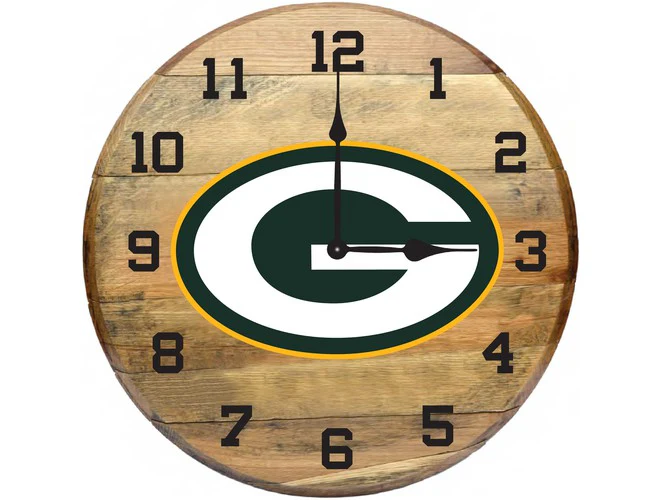 Imperial USA Officially Licensed NFL Oak Barrel Clock - Image 4