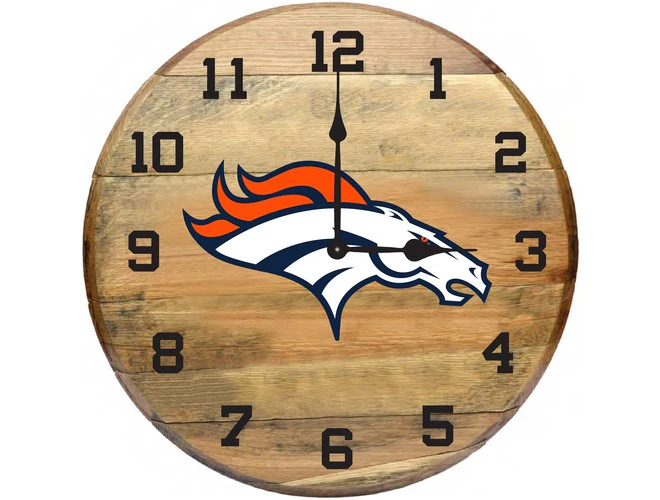 Imperial USA Officially Licensed NFL Oak Barrel Clock - Image 5