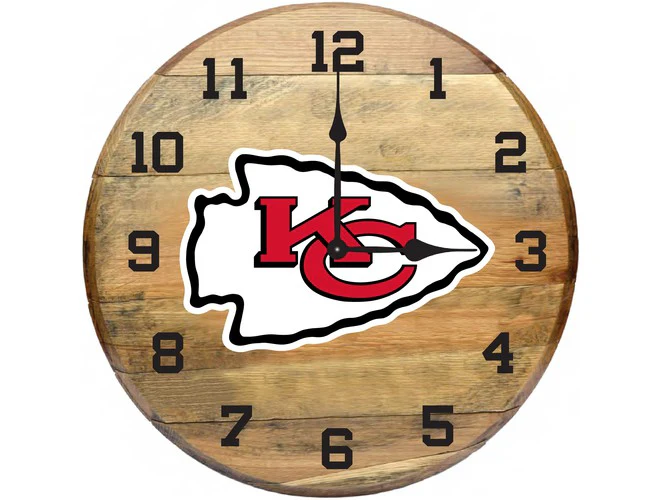 Imperial USA Officially Licensed NFL Oak Barrel Clock - Image 8
