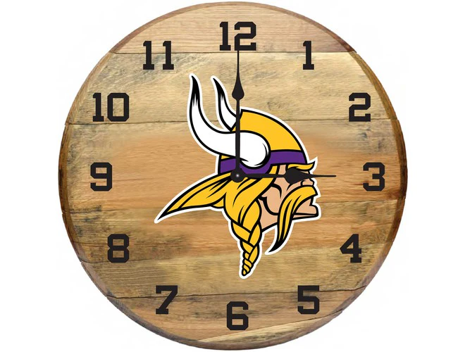 Imperial USA Officially Licensed NFL Oak Barrel Clock - Image 9