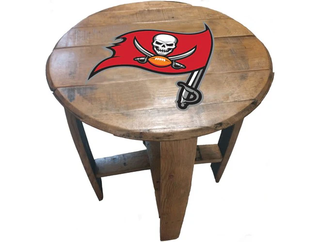 Imperial USA Officially Licensed NFL Oak Barrel Side Table - Image 11
