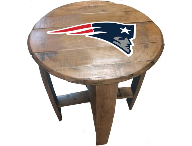 Imperial USA Officially Licensed NFL Oak Barrel Side Table - Image 13