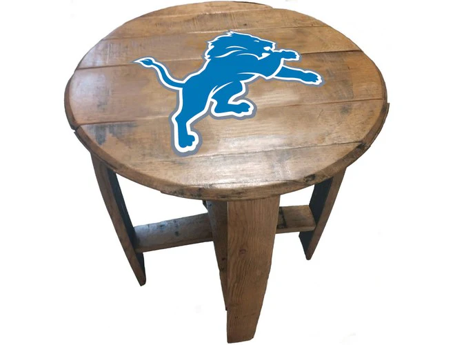 Imperial USA Officially Licensed NFL Oak Barrel Side Table - Image 17
