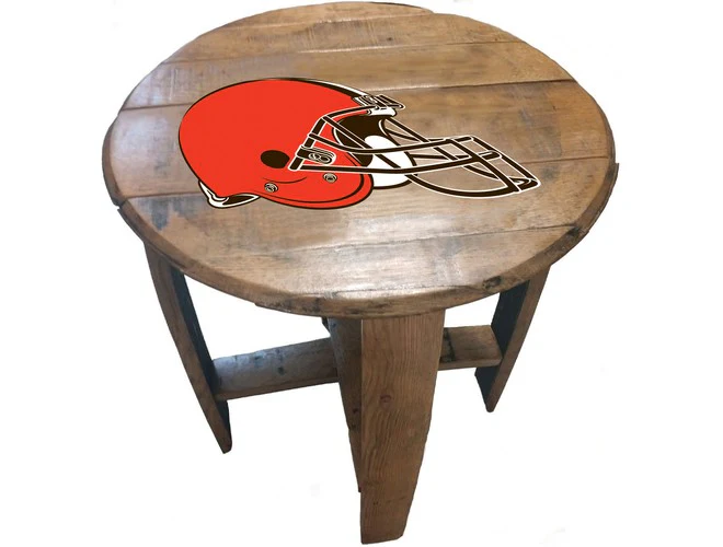 Imperial USA Officially Licensed NFL Oak Barrel Side Table - Image 19