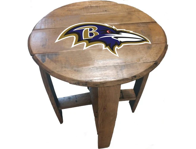 Imperial USA Officially Licensed NFL Oak Barrel Side Table - Image 24