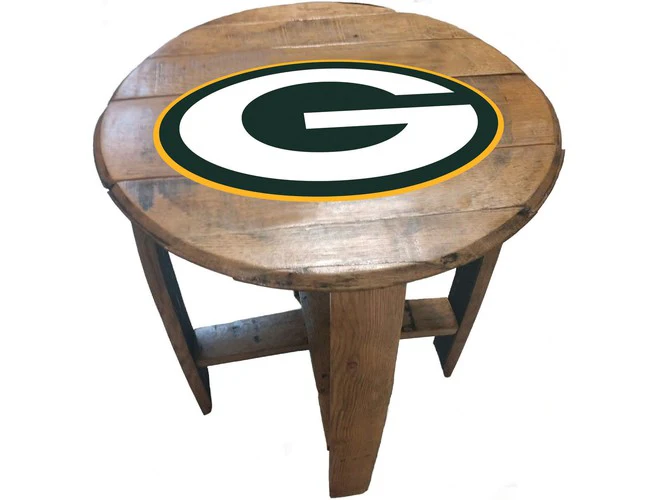 Imperial USA Officially Licensed NFL Oak Barrel Side Table - Image 4