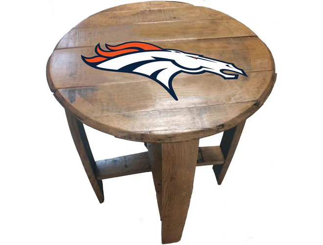 Imperial USA Officially Licensed NFL Oak Barrel Side Table - Image 6