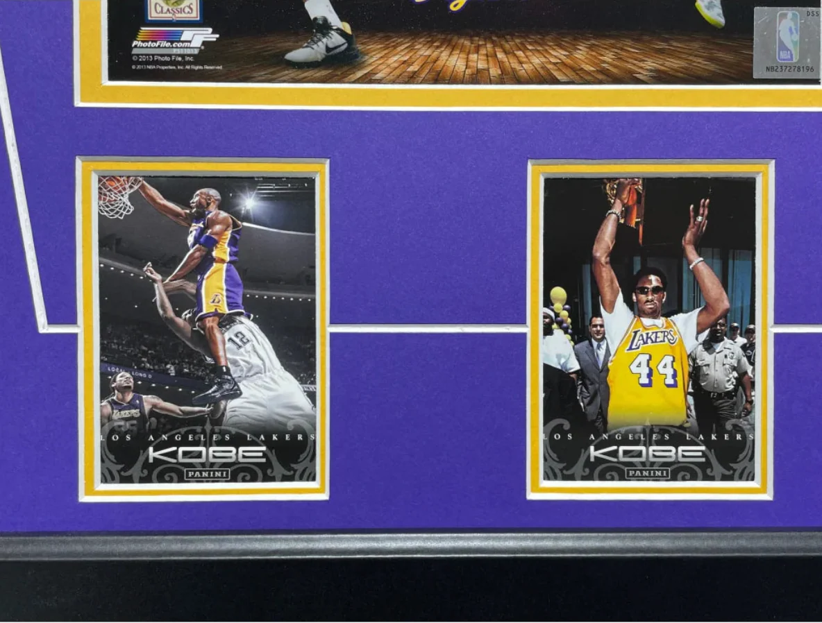 Kobe Bryant Final Lakers Game Used Authentic Confetti Collage Framed #D/824 - Image 6