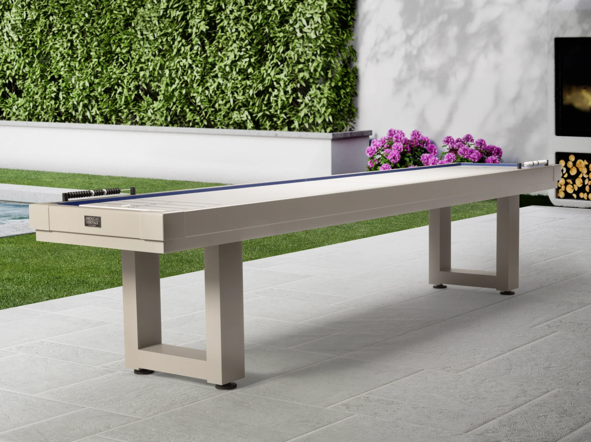 Lanai Shuffleboard Table - Oyster Grey - Image 11