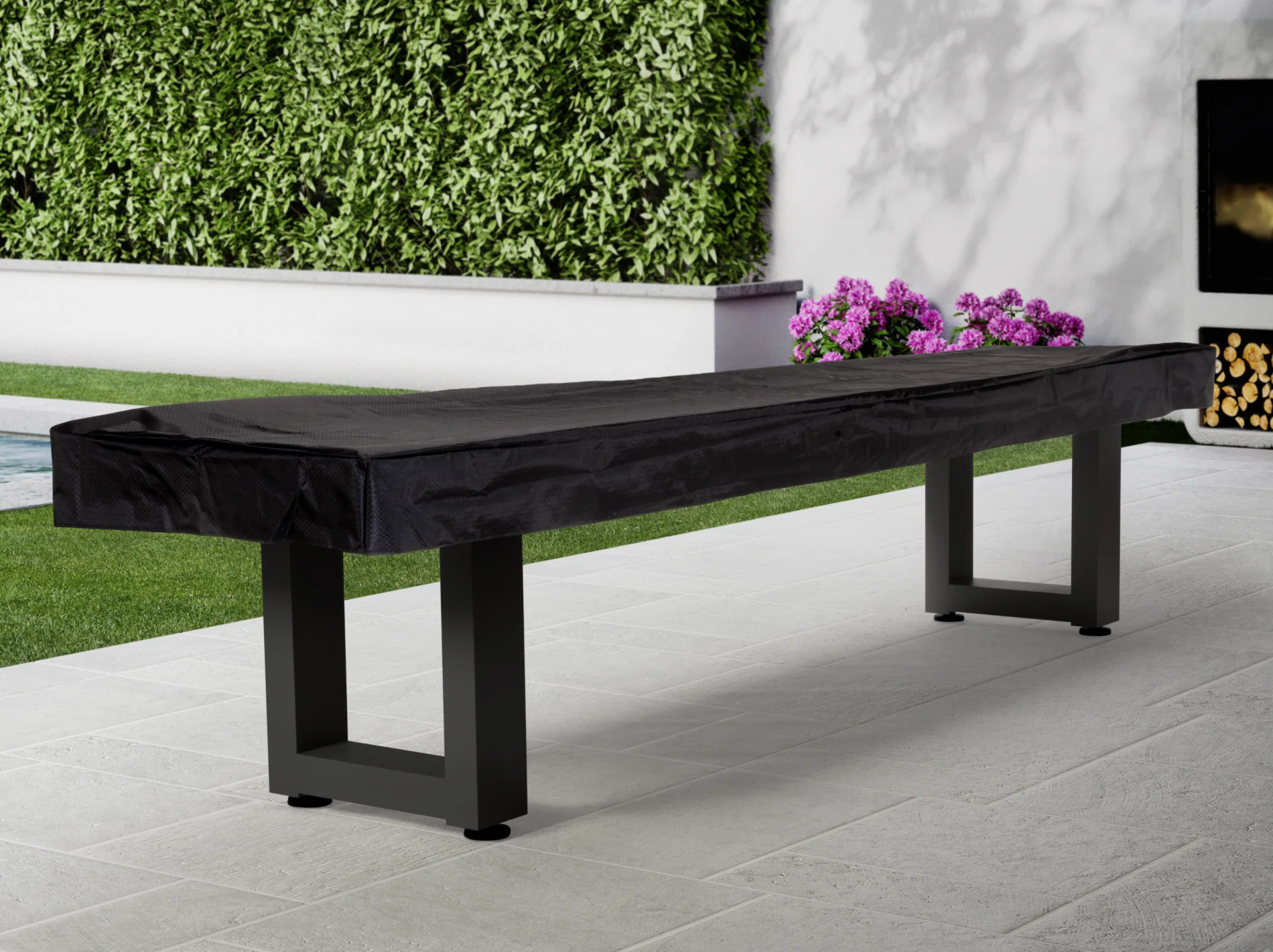 Lanai Shuffleboard Table - Obsidian Black - Image 6
