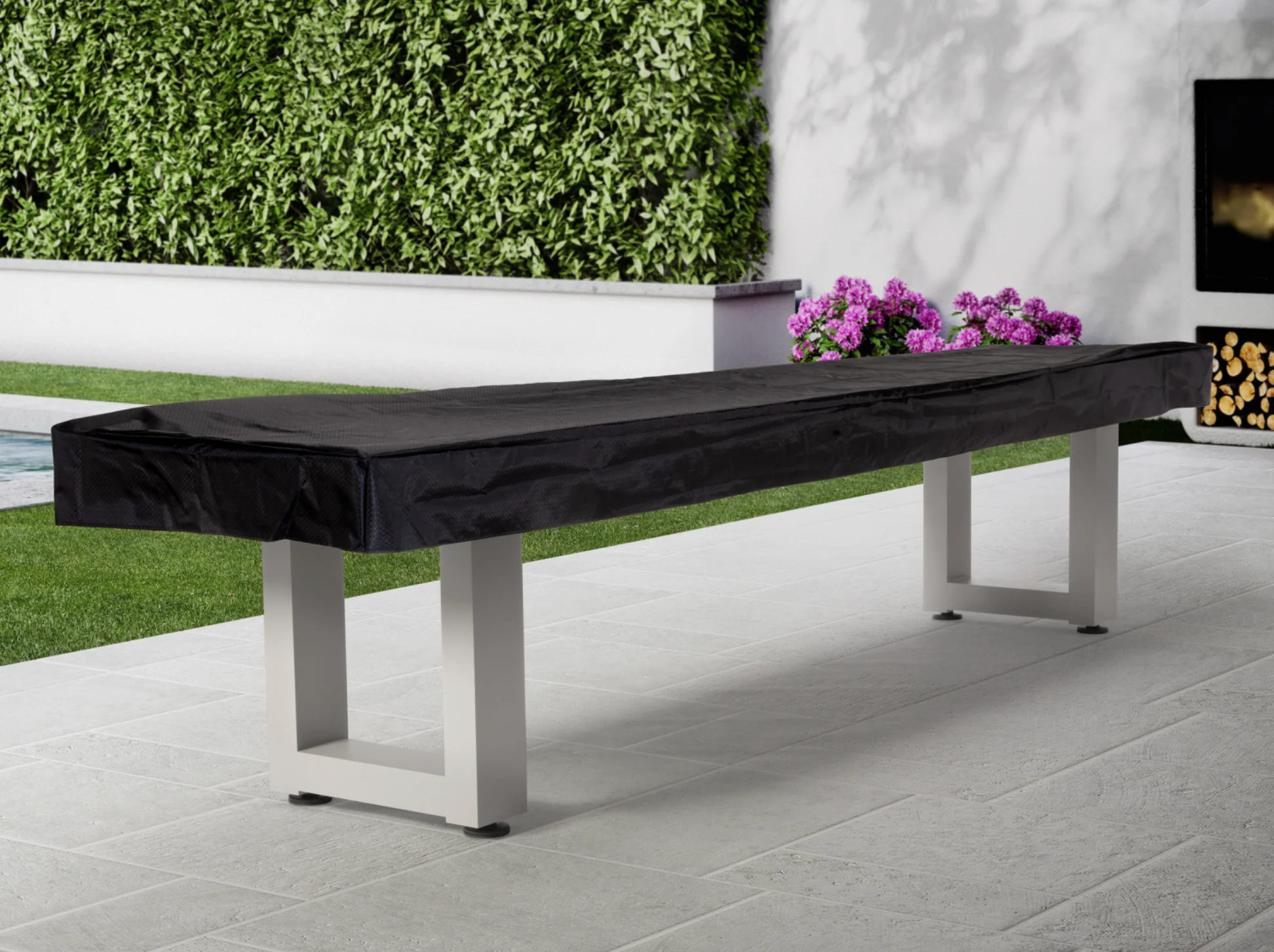 Lanai Shuffleboard Table - Pearl White - Image 5