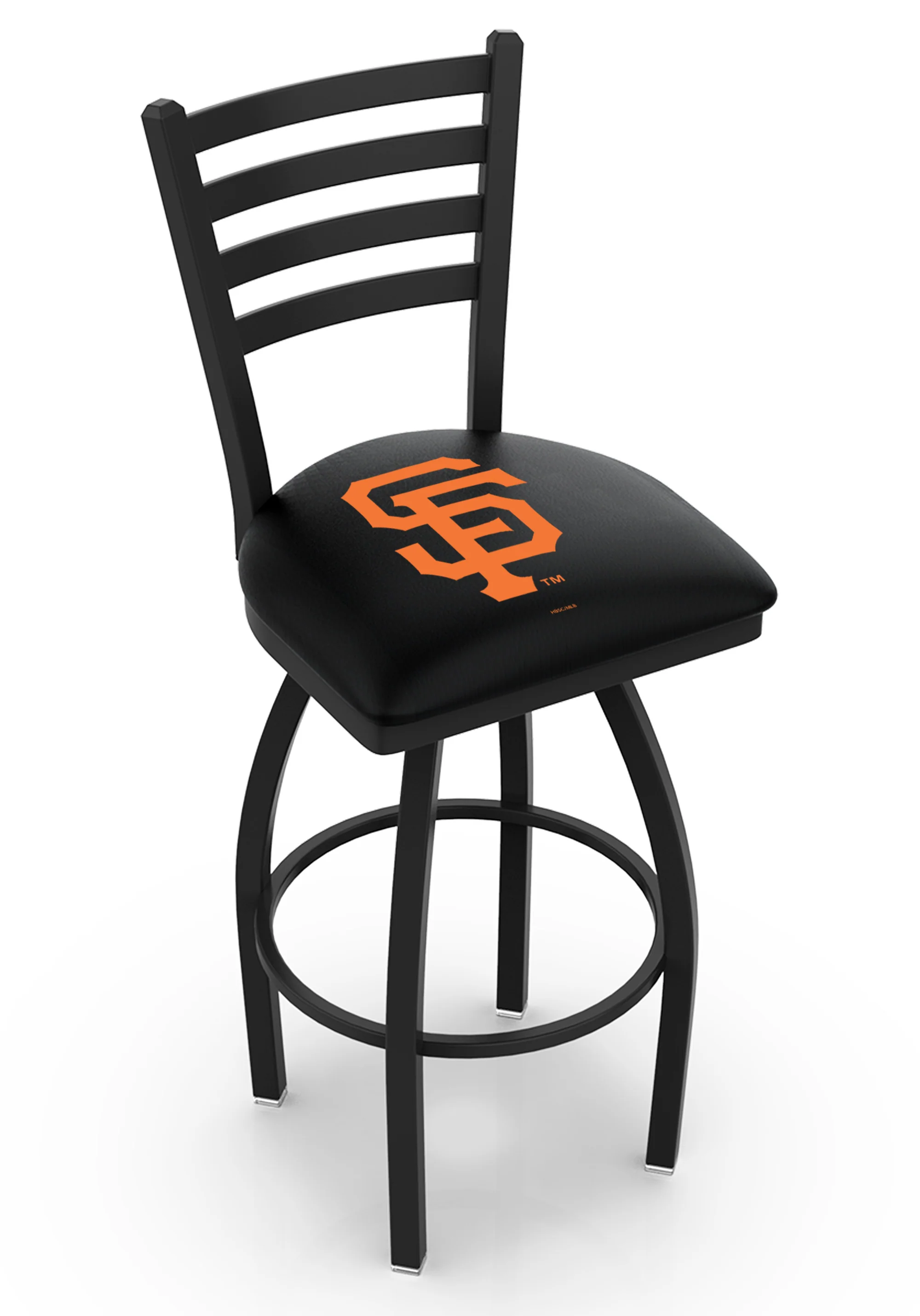 MLB Licensed 30" Ladder Back Swivel Bar Stool - Image 11