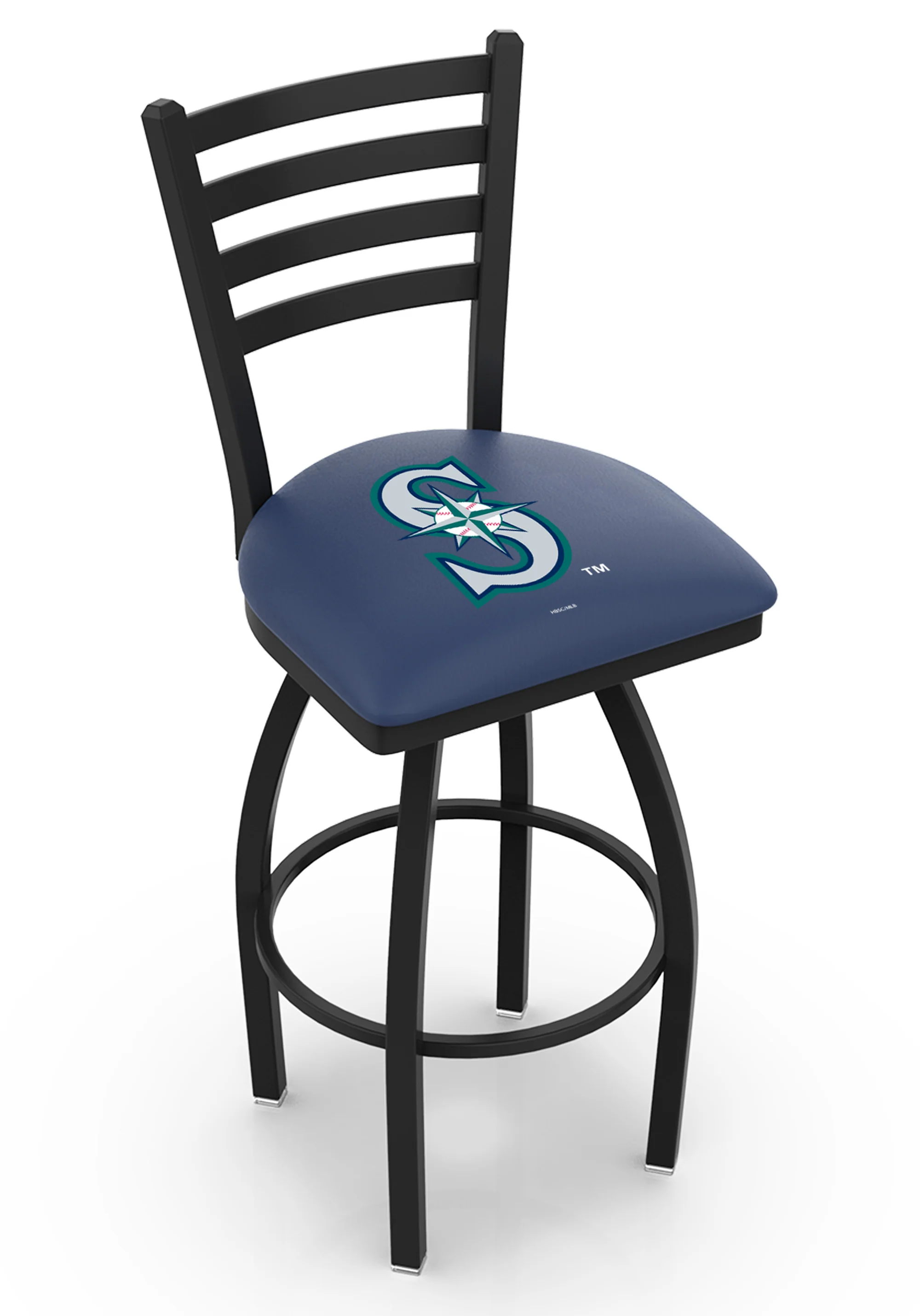 MLB Licensed 30" Ladder Back Swivel Bar Stool - Image 13