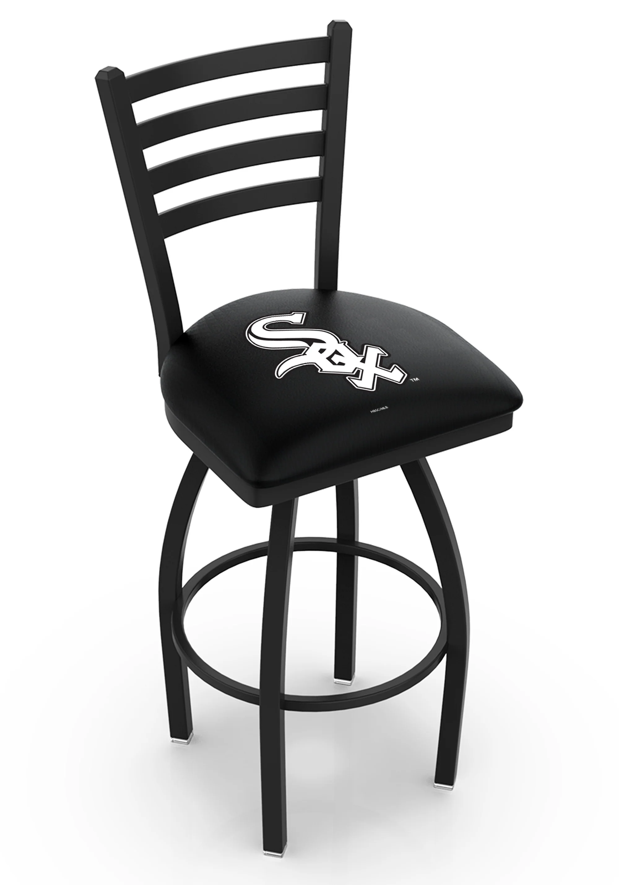 MLB Licensed 30" Ladder Back Swivel Bar Stool - Image 3