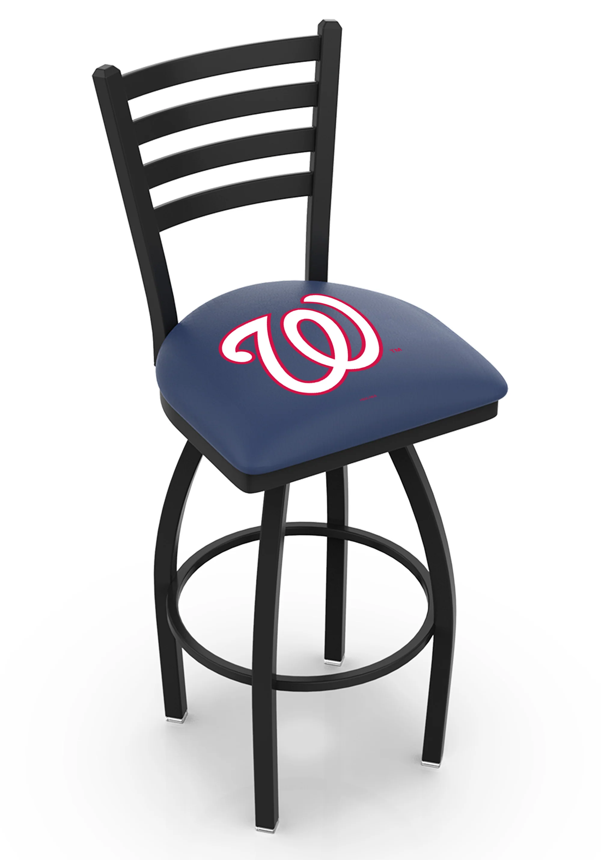 MLB Licensed 30" Ladder Back Swivel Bar Stool - Image 5