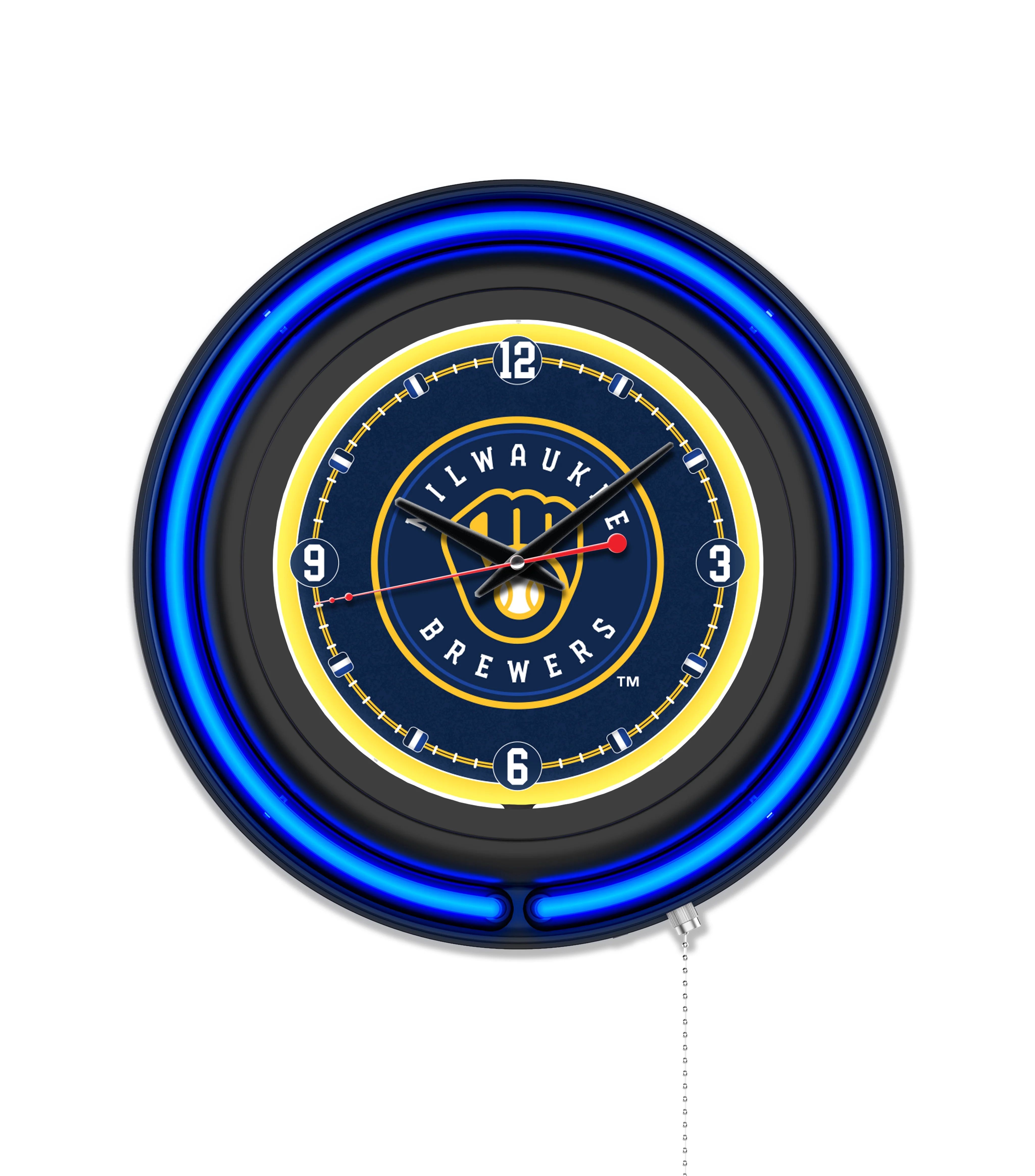 MLB Licensed Black Case 15" Neon Clock - Image 17