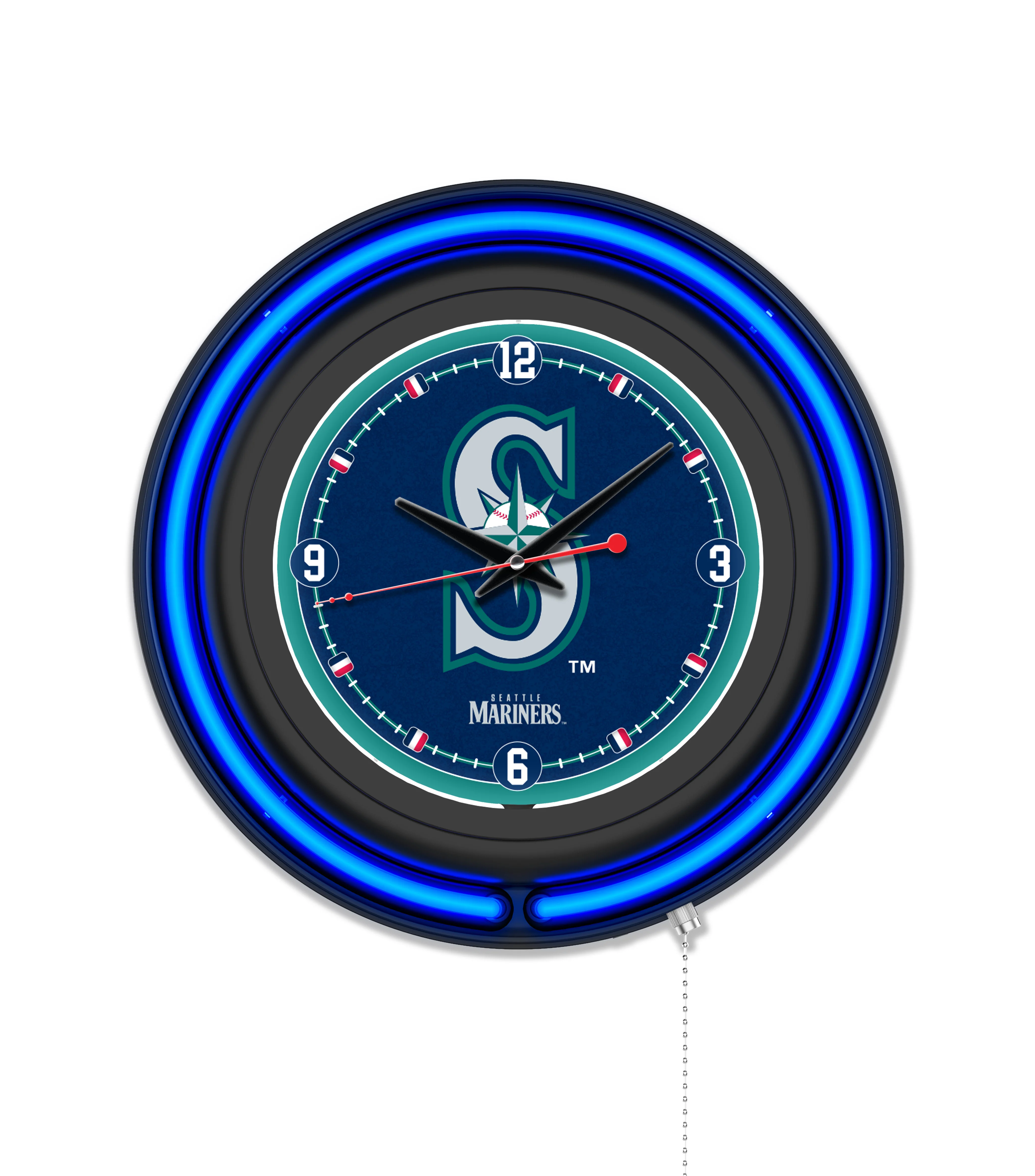 MLB Licensed Black Case 15" Neon Clock - Image 24
