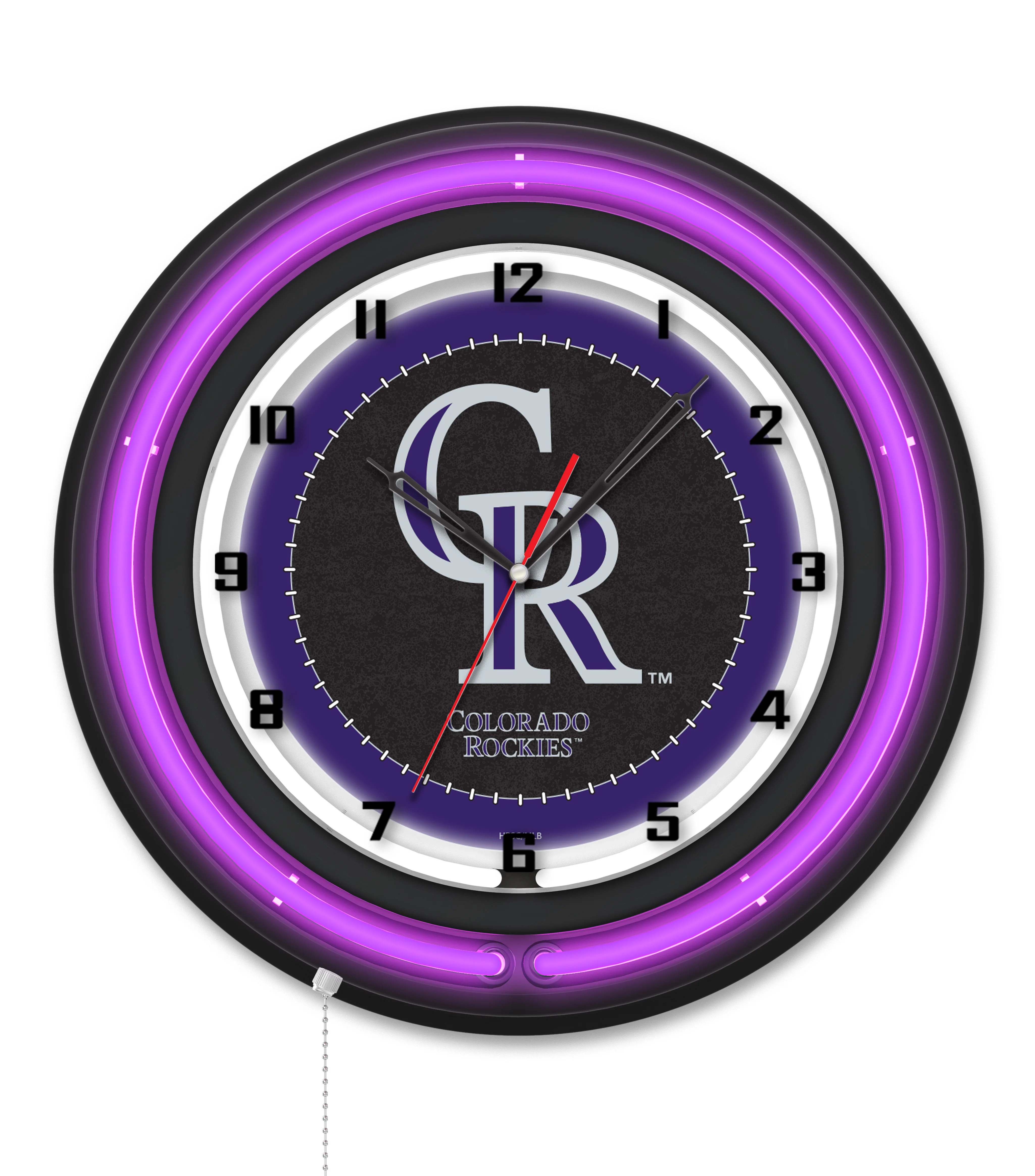 MLB Licensed Black Case 19" Neon Clock - Image 10