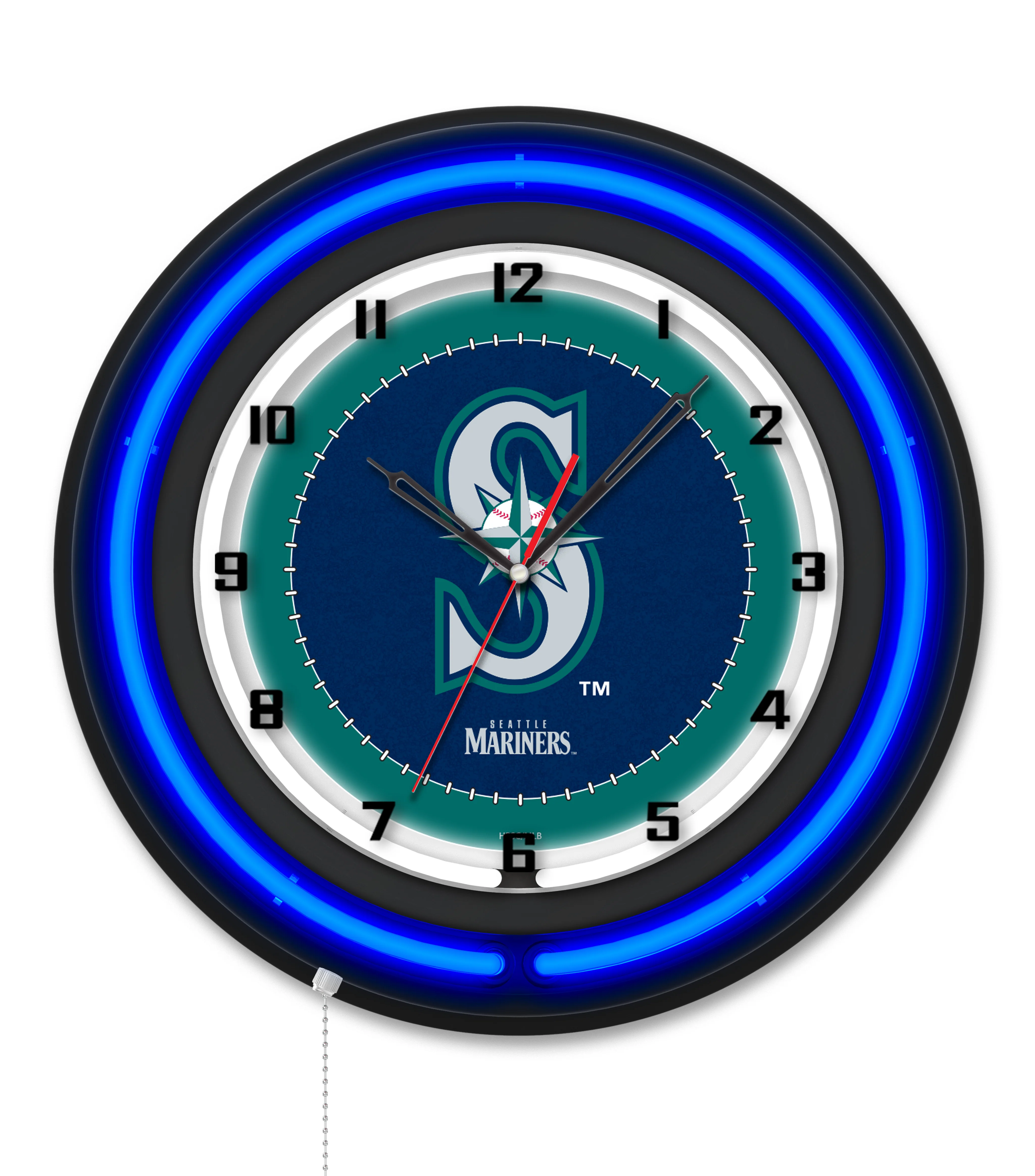MLB Licensed Black Case 19" Neon Clock - Image 27