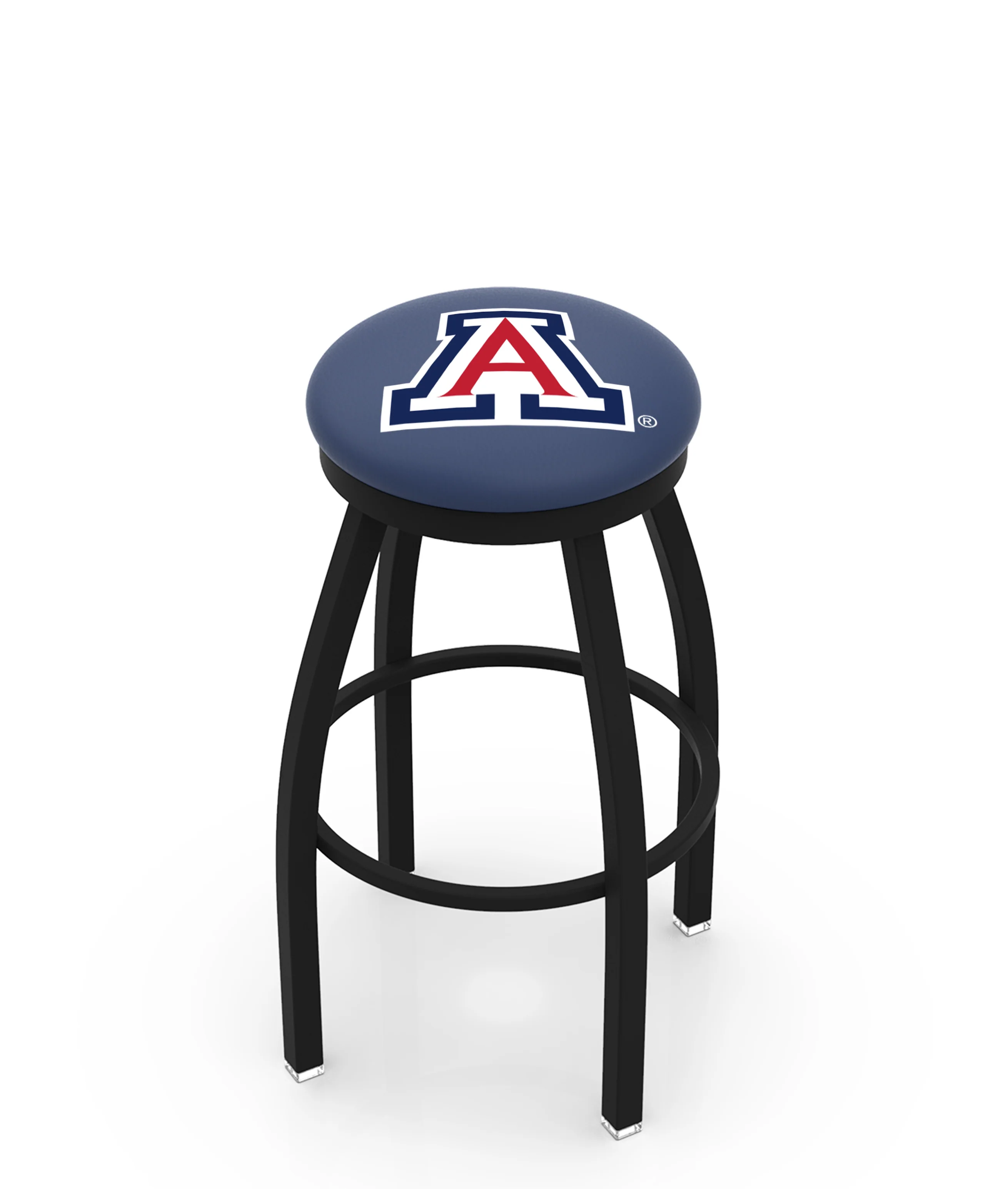 NCAA 30" Swivel Bar Stool with Black Wrinkle Finish - Image 3
