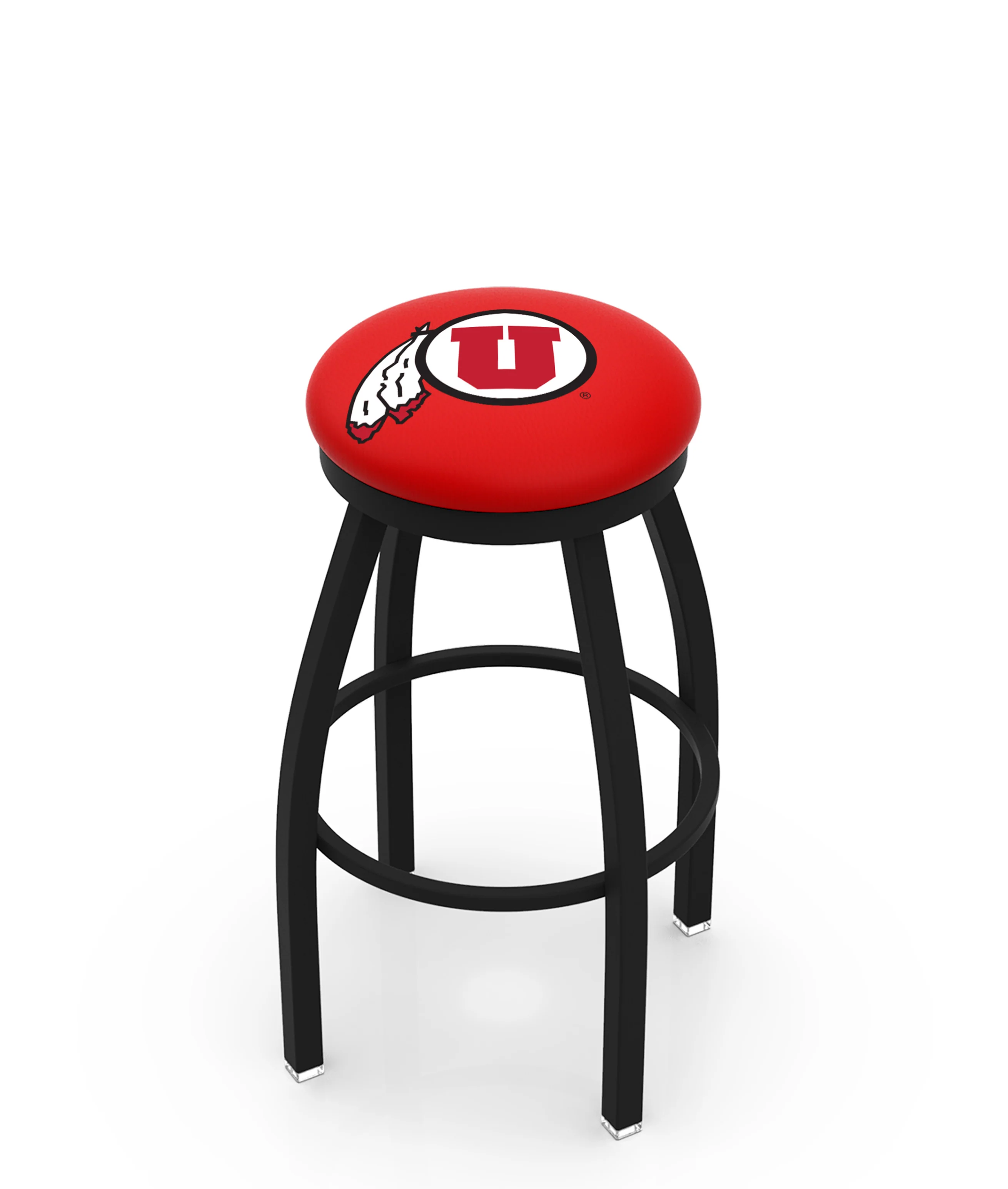 NCAA 30" Swivel Bar Stool with Black Wrinkle Finish - Image 30