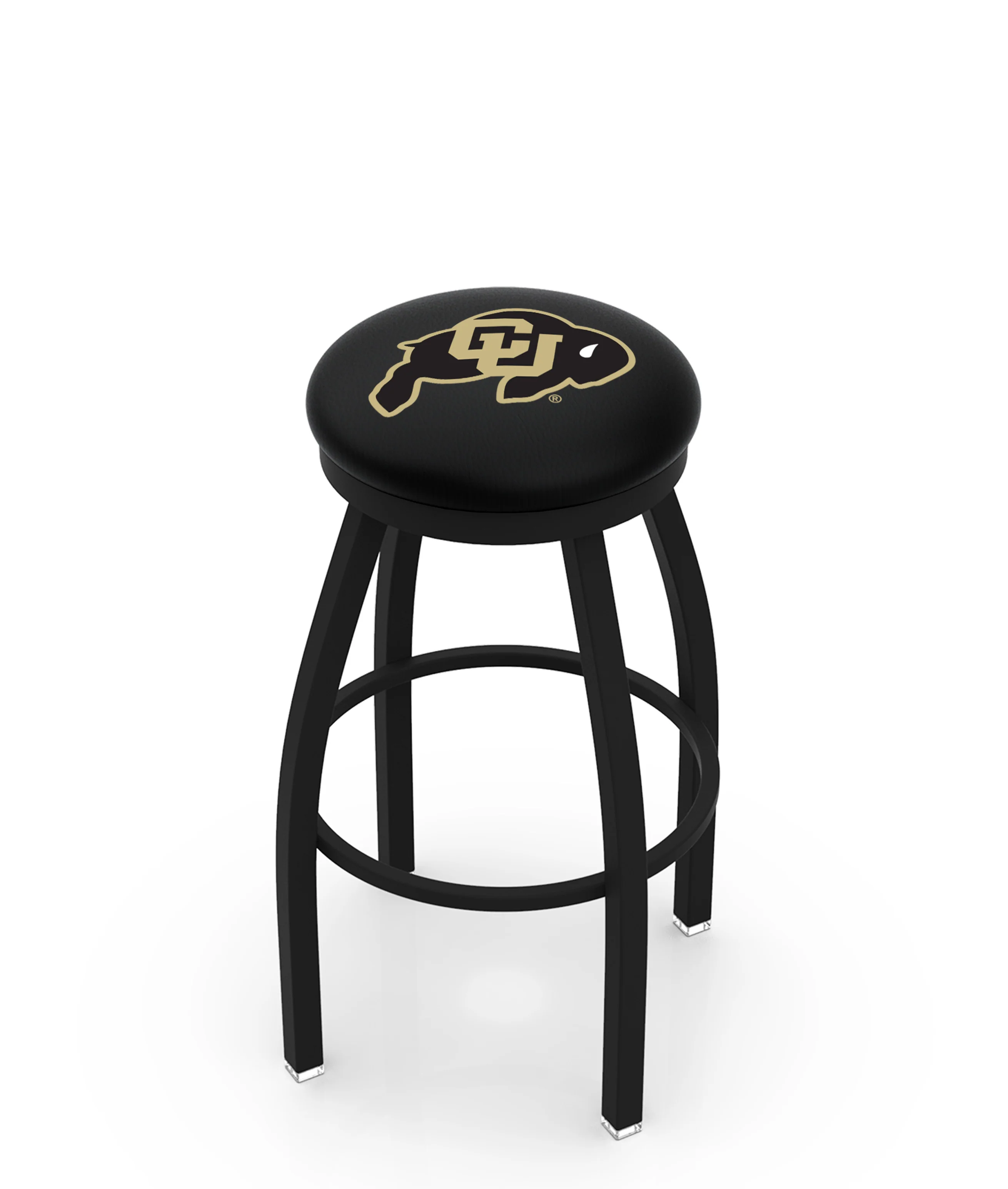 NCAA 30" Swivel Bar Stool with Black Wrinkle Finish - Image 46