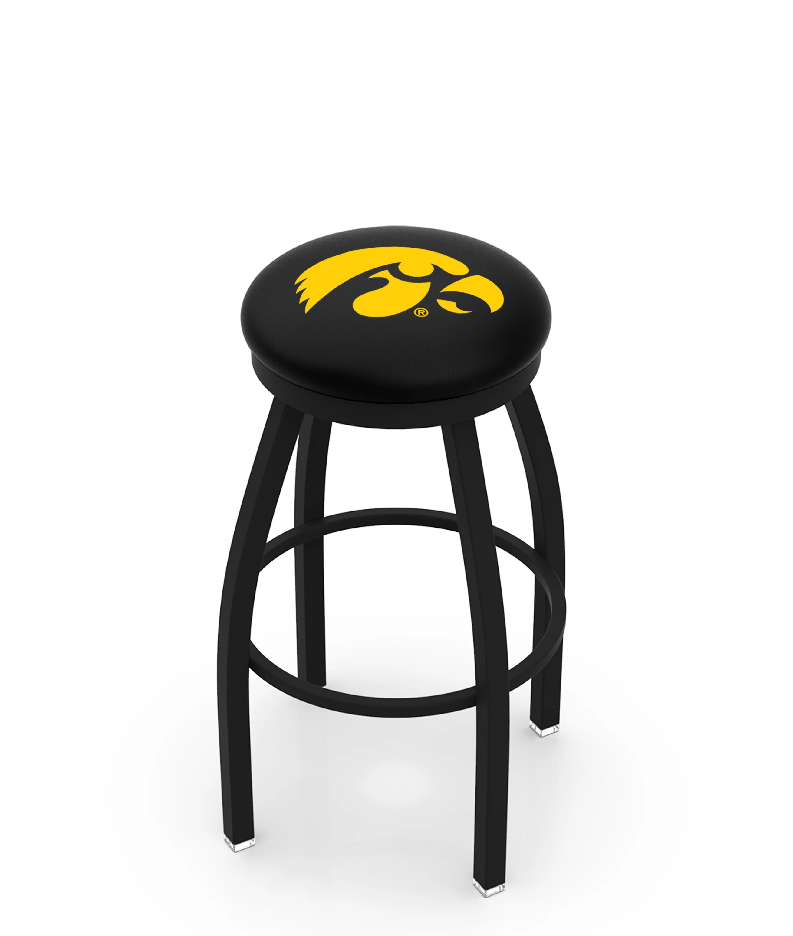 NCAA 30" Swivel Bar Stool with Black Wrinkle Finish - Image 49