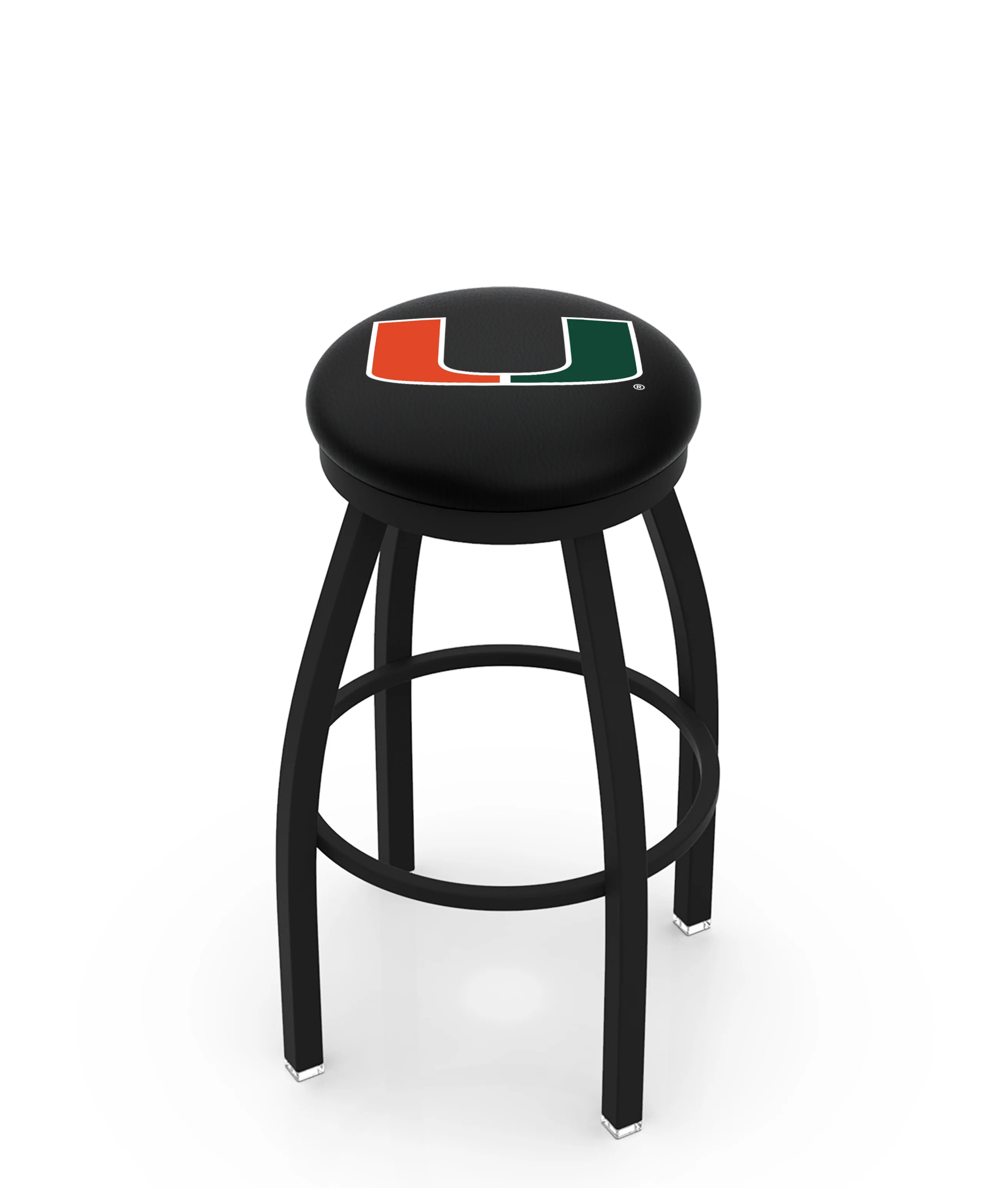 NCAA 30" Swivel Bar Stool with Black Wrinkle Finish - Image 54