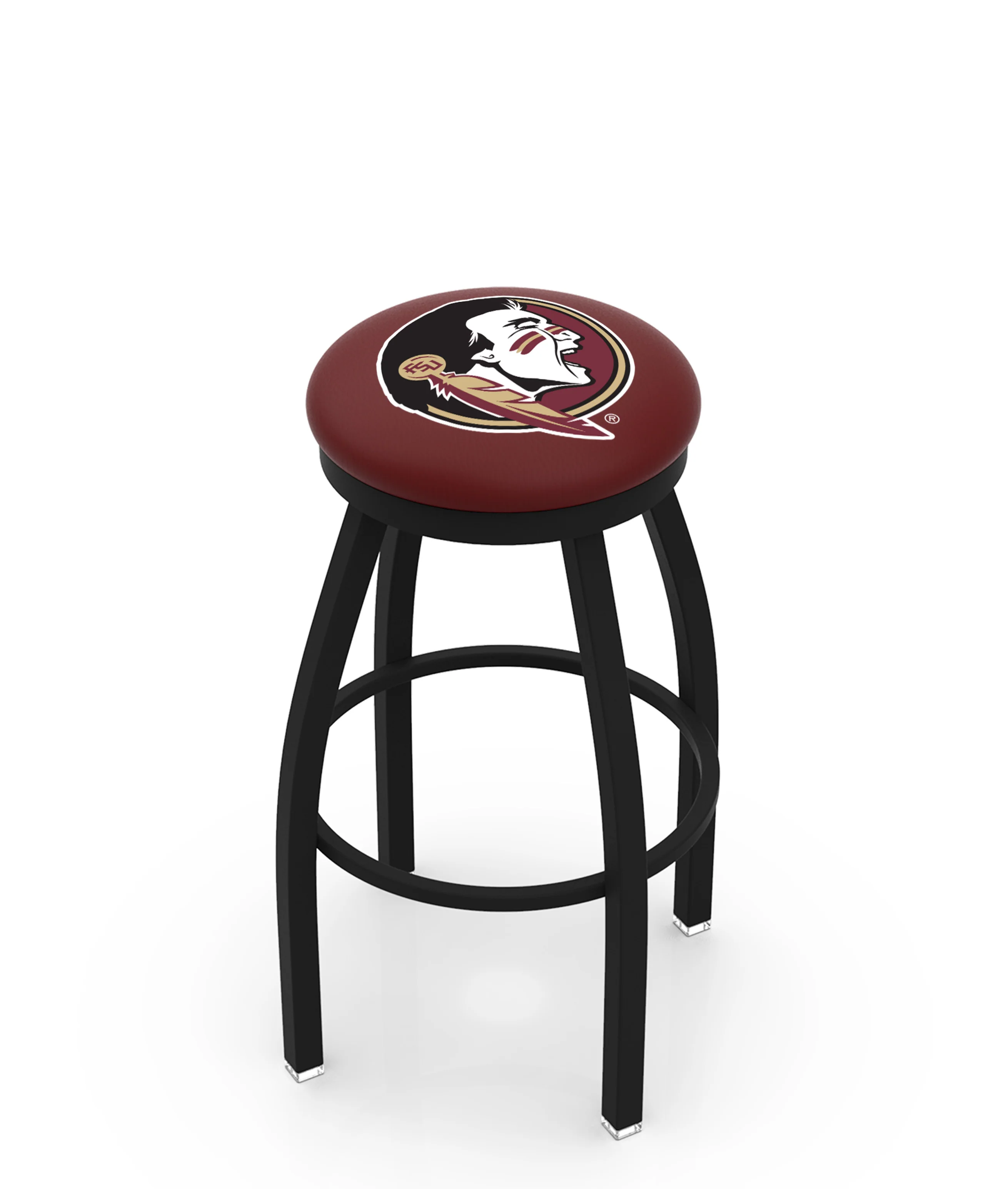 NCAA 30" Swivel Bar Stool with Black Wrinkle Finish - Image 58