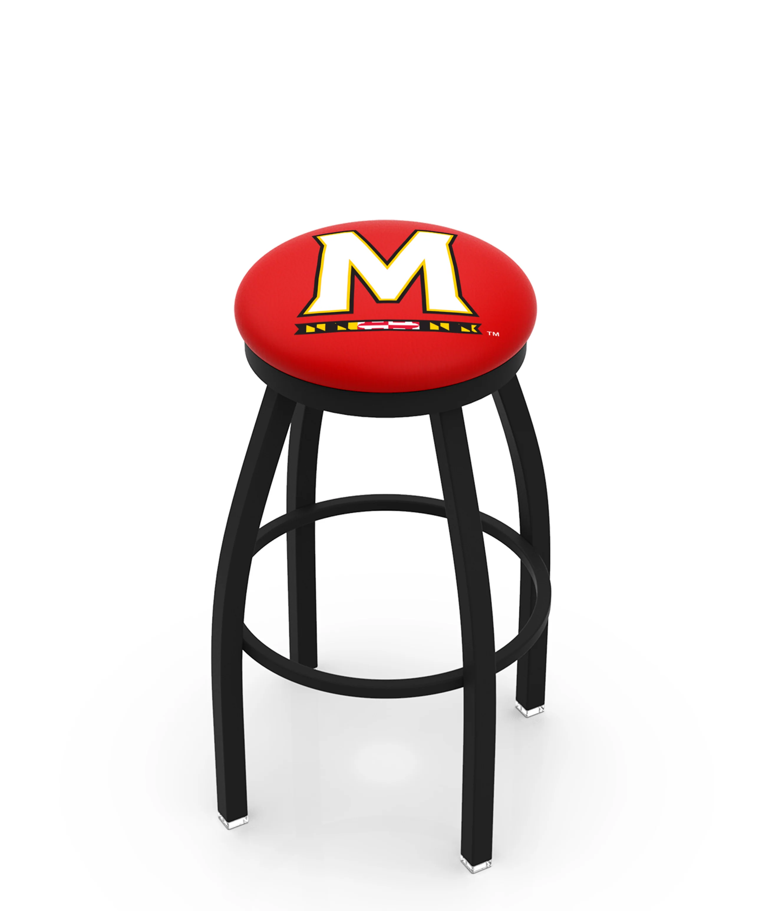 NCAA 30" Swivel Bar Stool with Black Wrinkle Finish - Image 61