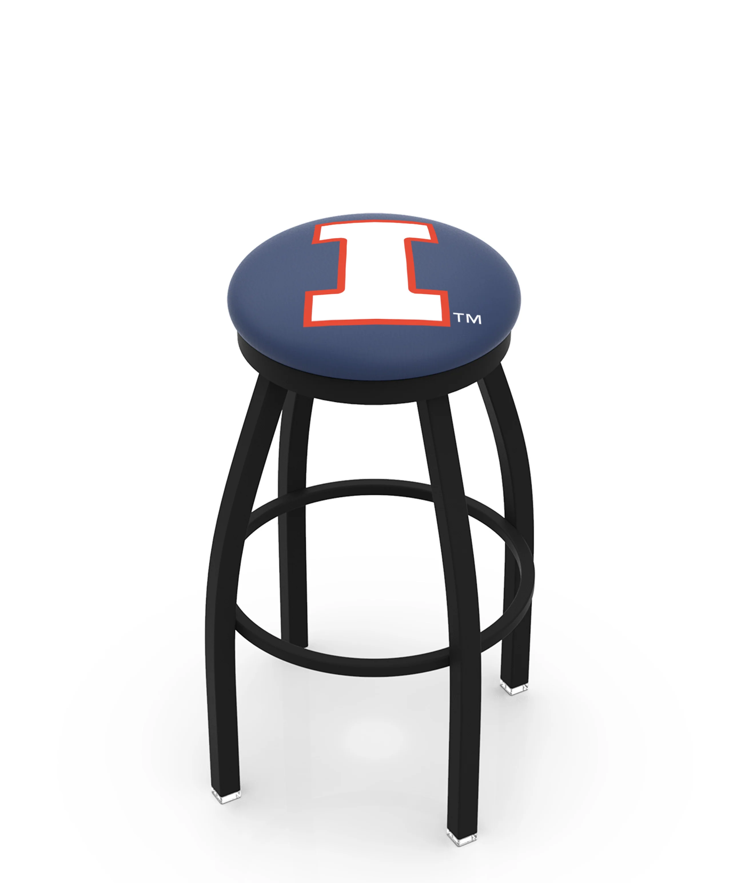 NCAA 30" Swivel Bar Stool with Black Wrinkle Finish - Image 64