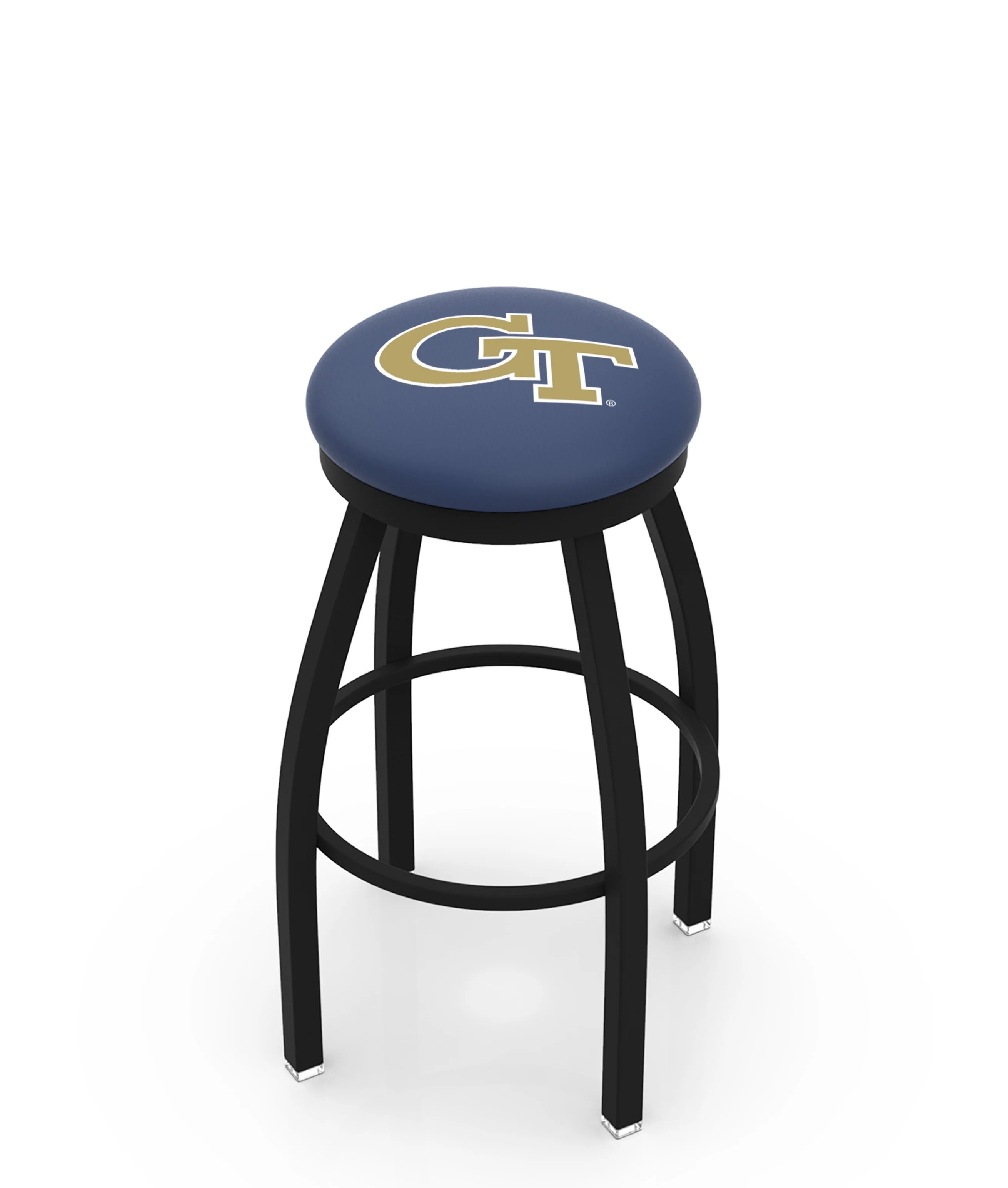 NCAA 30" Swivel Bar Stool with Black Wrinkle Finish - Image 9