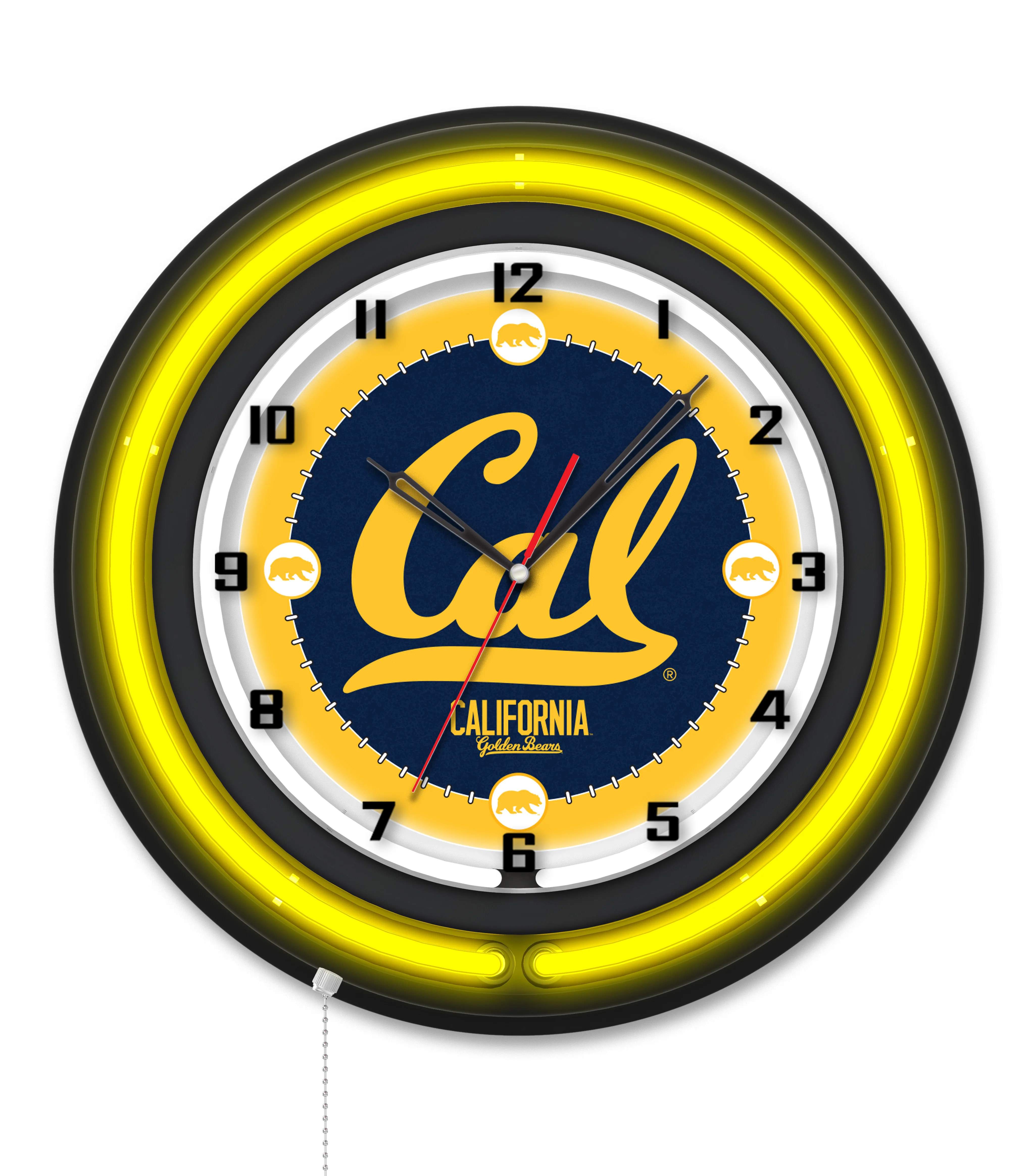 NCAA Licensed Black Case 19" Neon Clock - Image 10