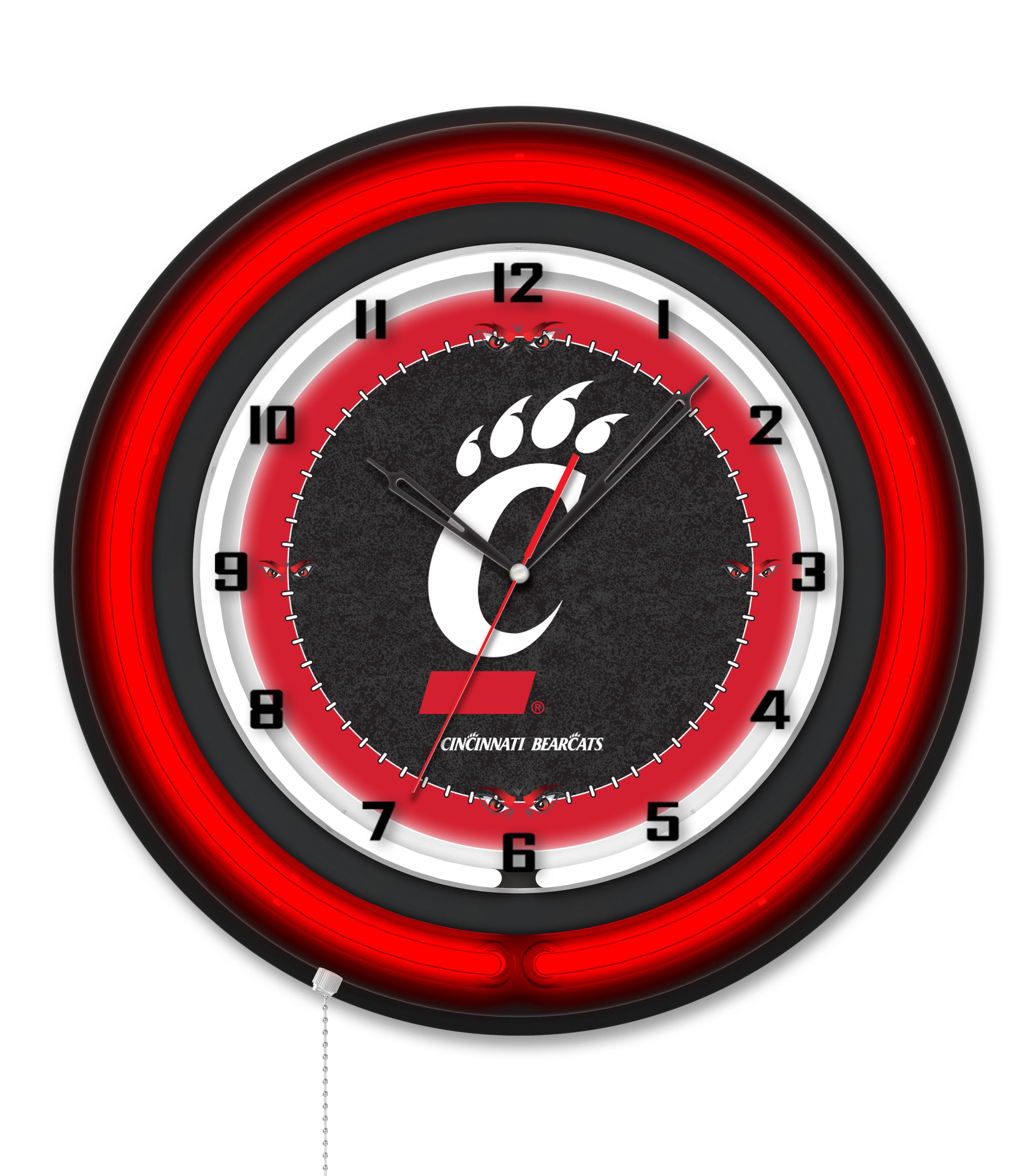 NCAA Licensed Black Case 19" Neon Clock - Image 11