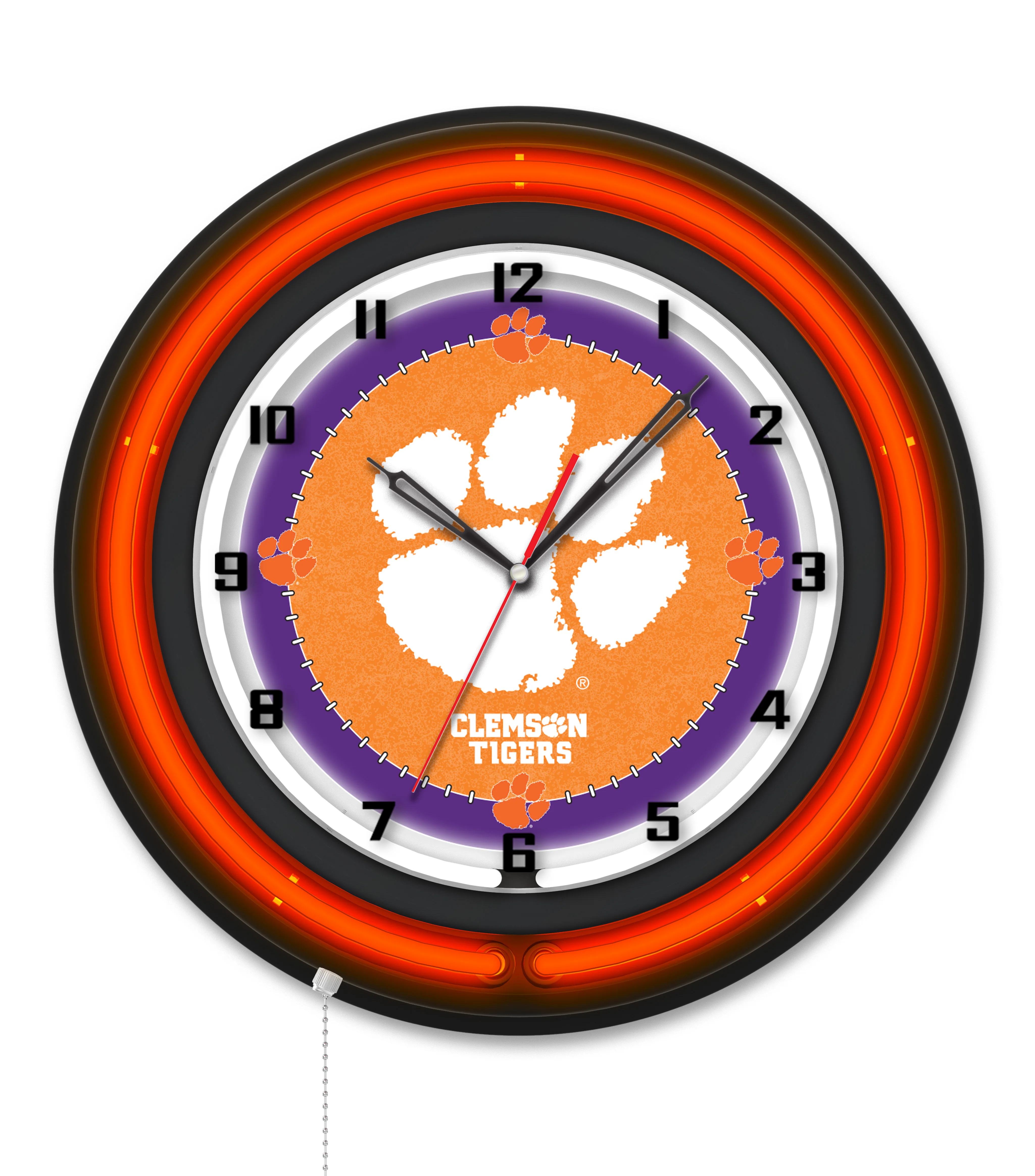 NCAA Licensed Black Case 19" Neon Clock - Image 12