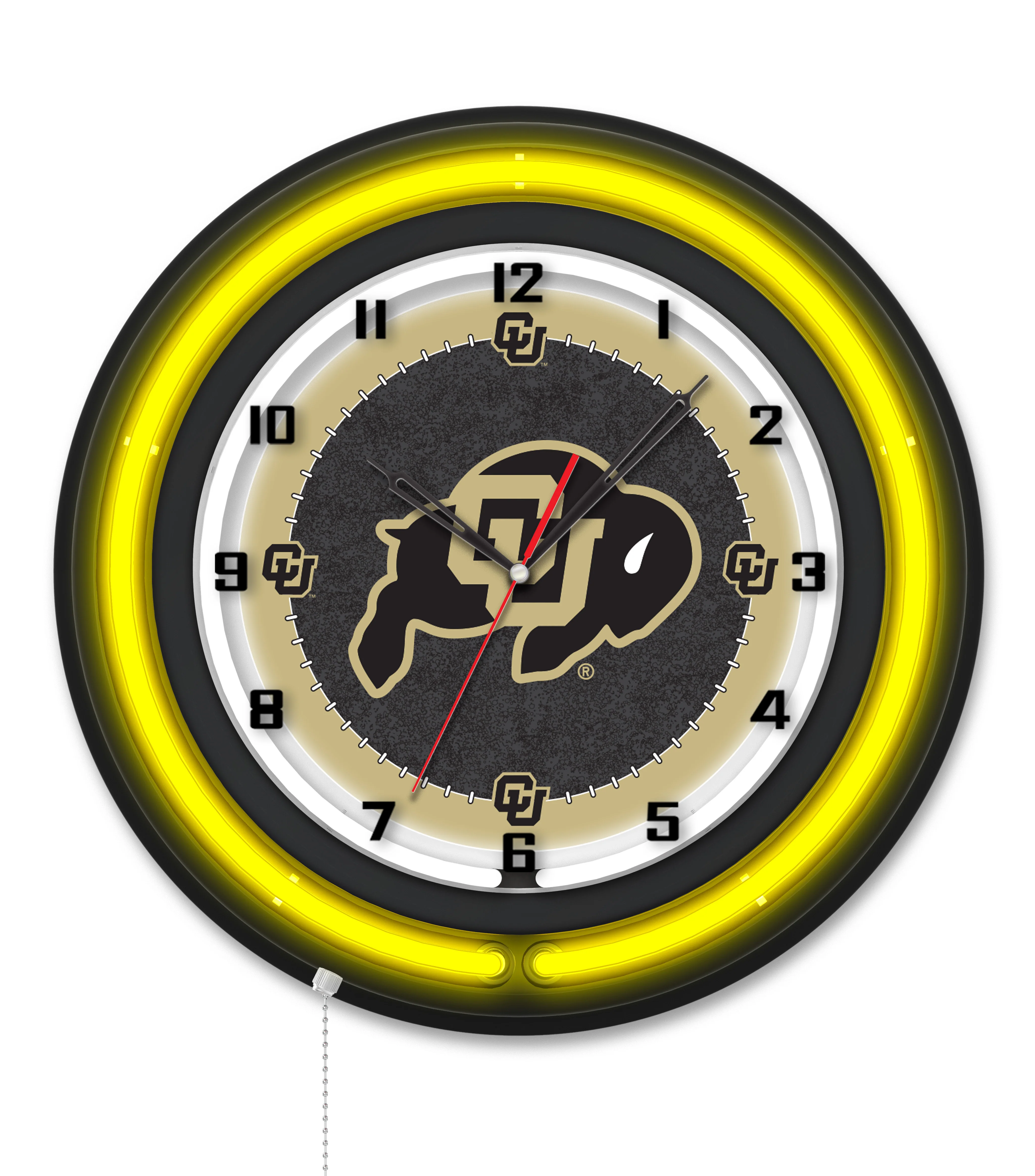 NCAA Licensed Black Case 19" Neon Clock - Image 14