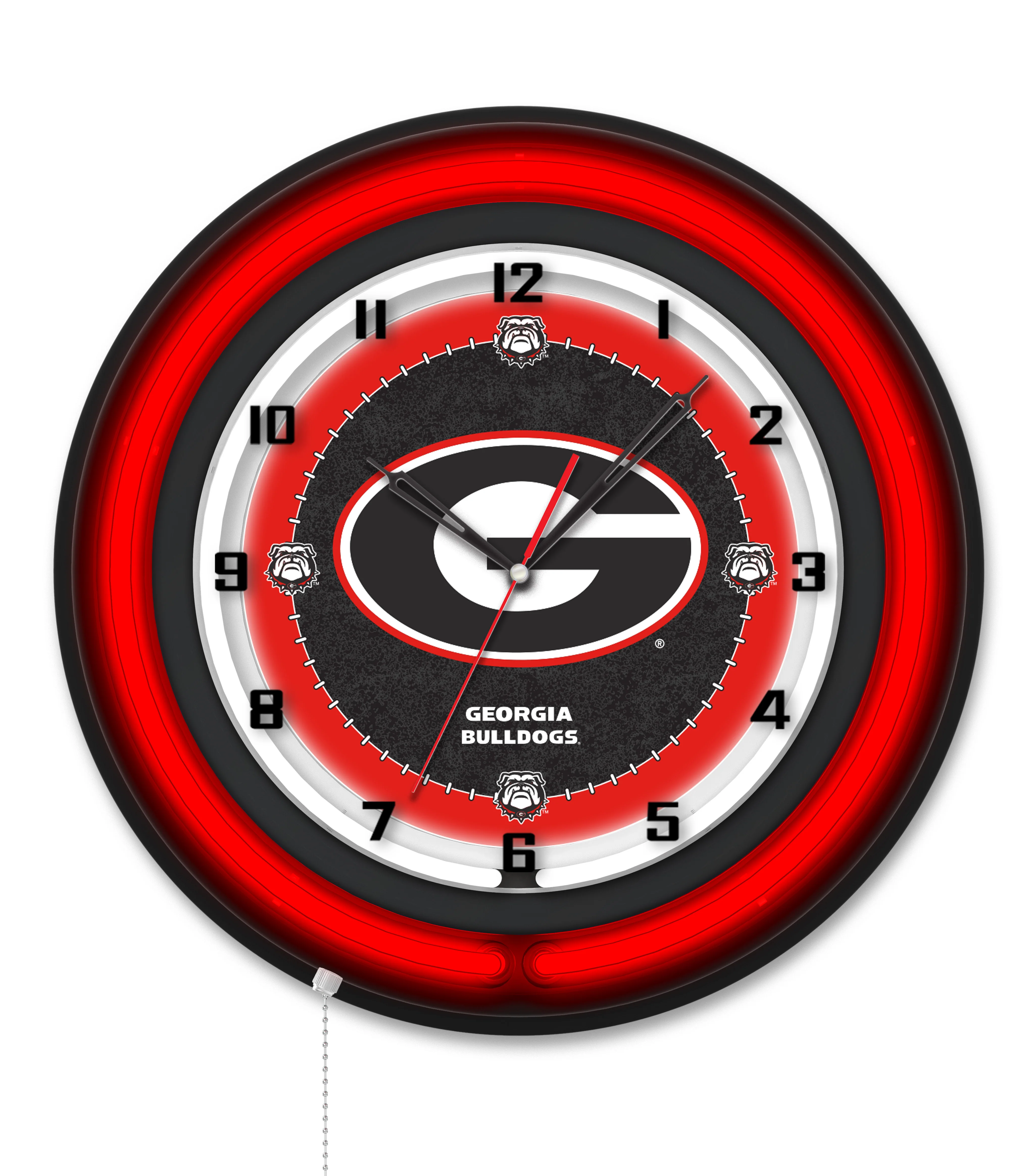 NCAA Licensed Black Case 19" Neon Clock - Image 17