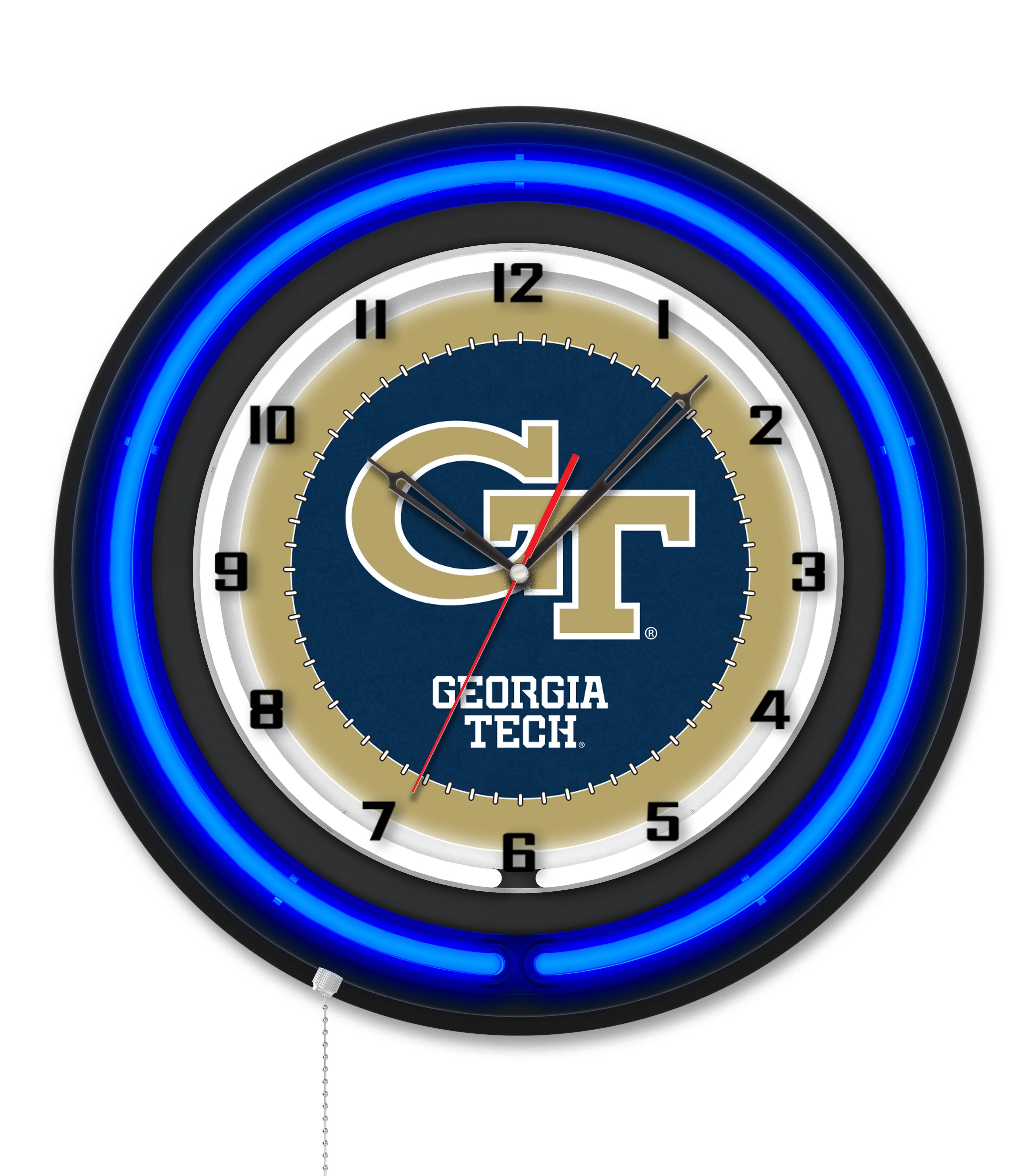 NCAA Licensed Black Case 19" Neon Clock - Image 18