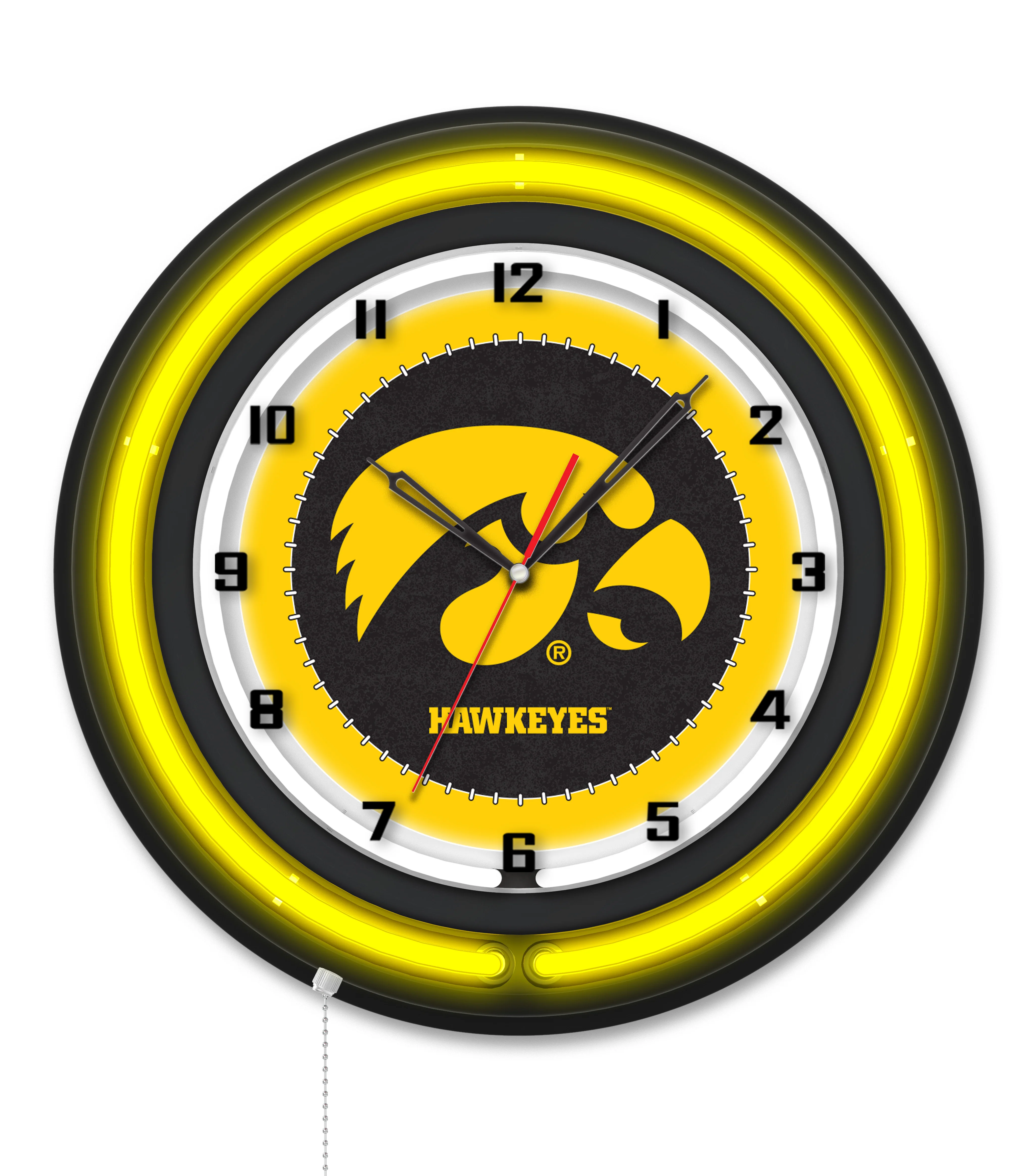NCAA Licensed Black Case 19" Neon Clock - Image 19