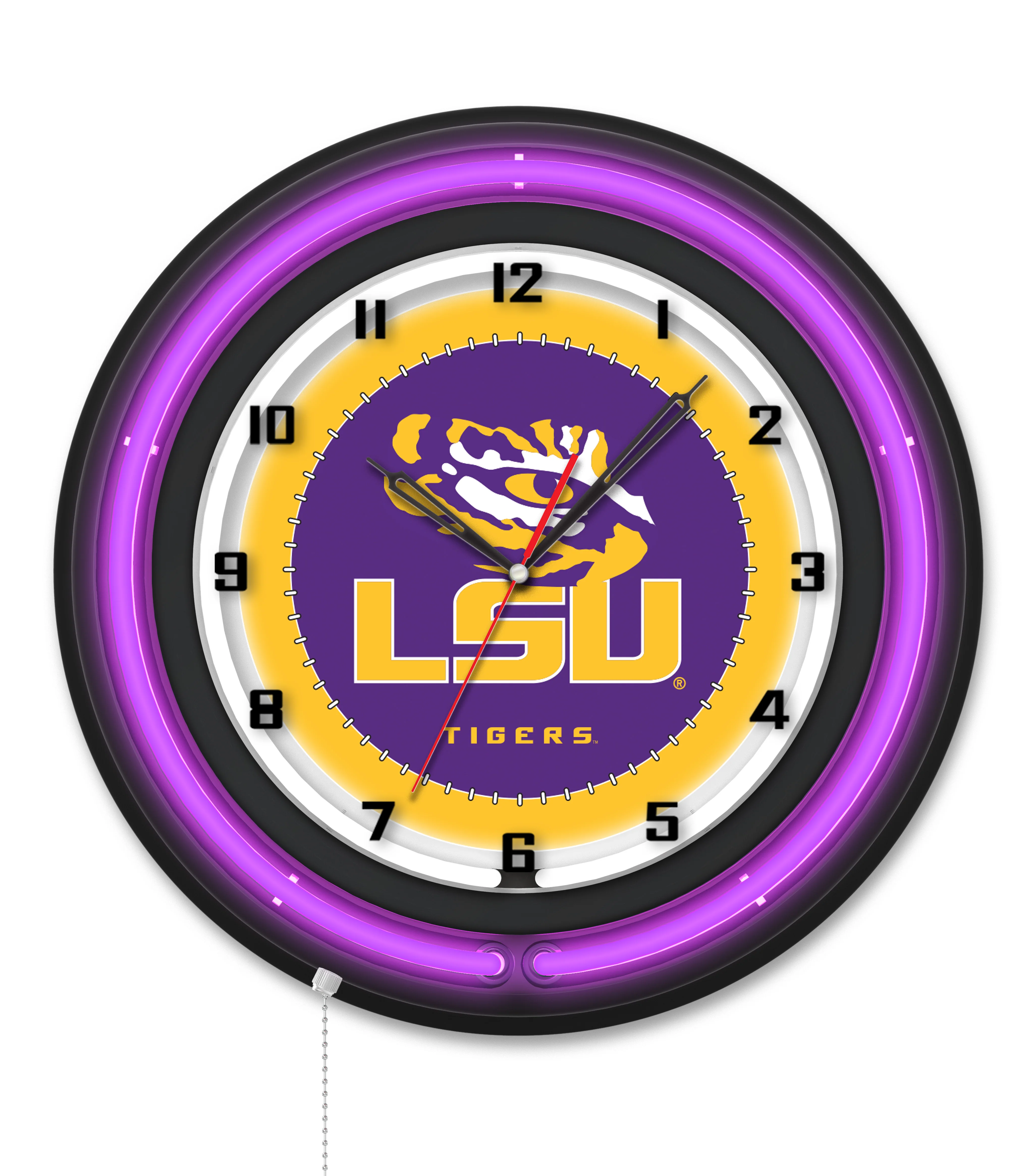 NCAA Licensed Black Case 19" Neon Clock - Image 20