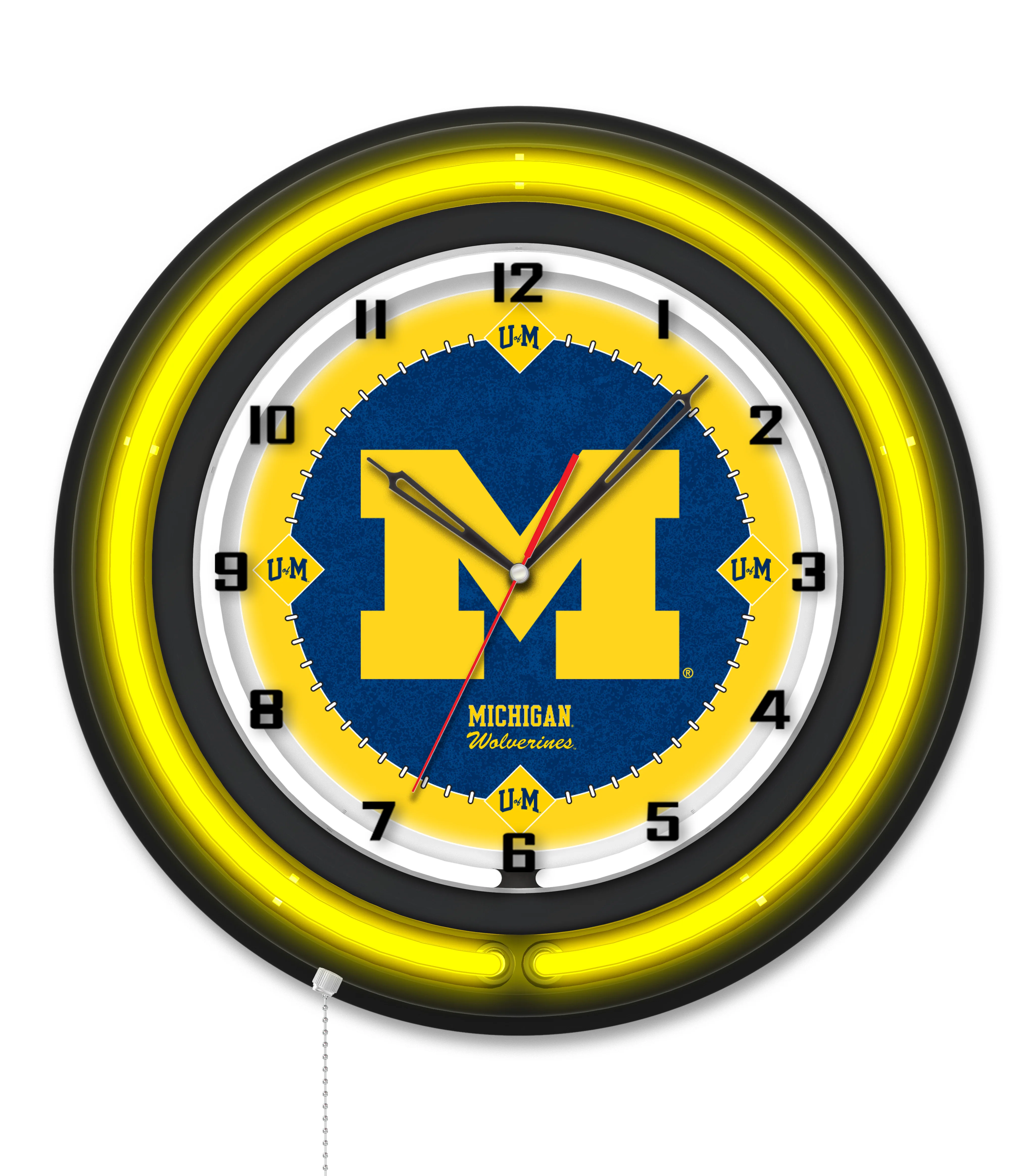 NCAA Licensed Black Case 19" Neon Clock - Image 24