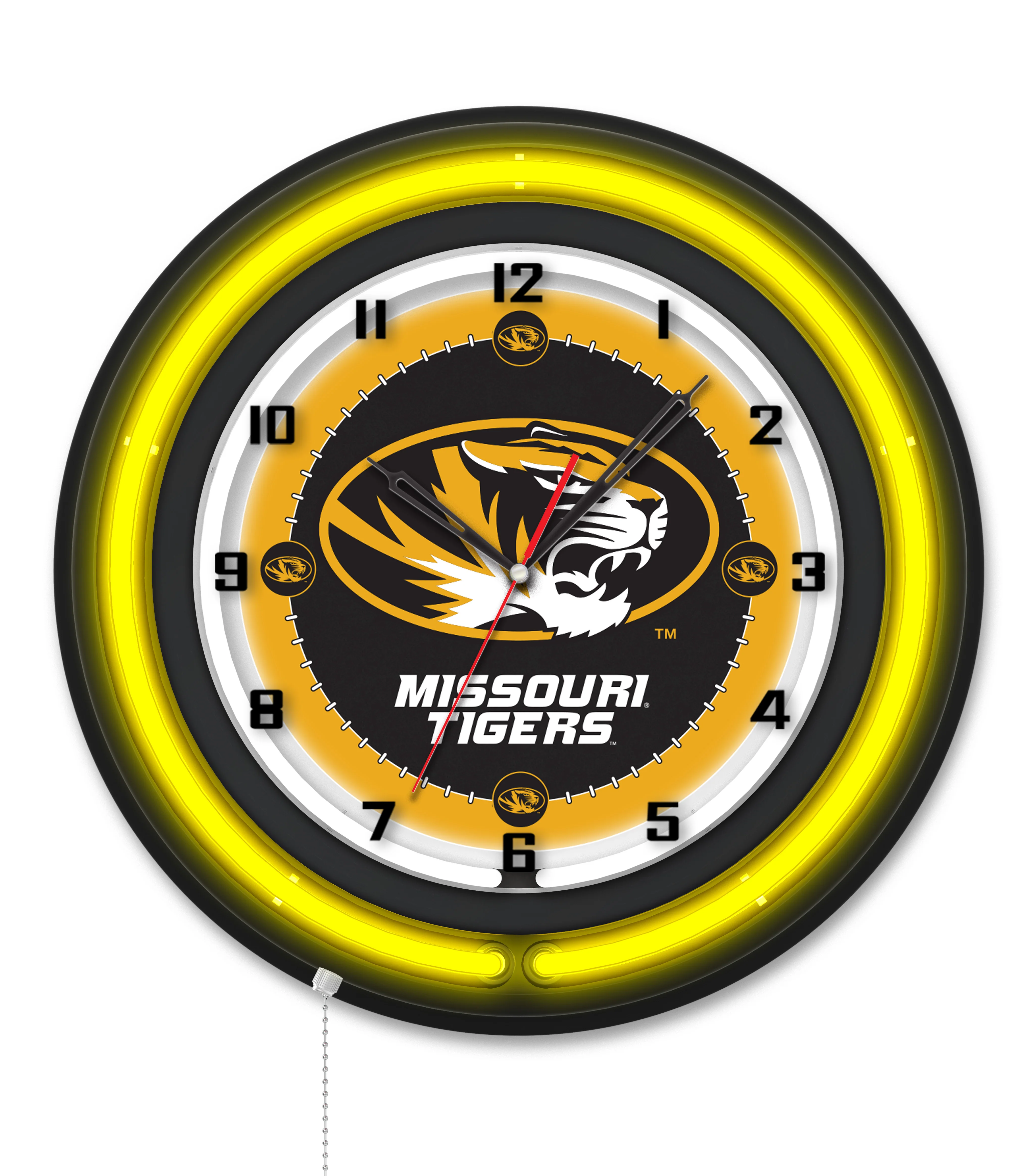 NCAA Licensed Black Case 19" Neon Clock - Image 25