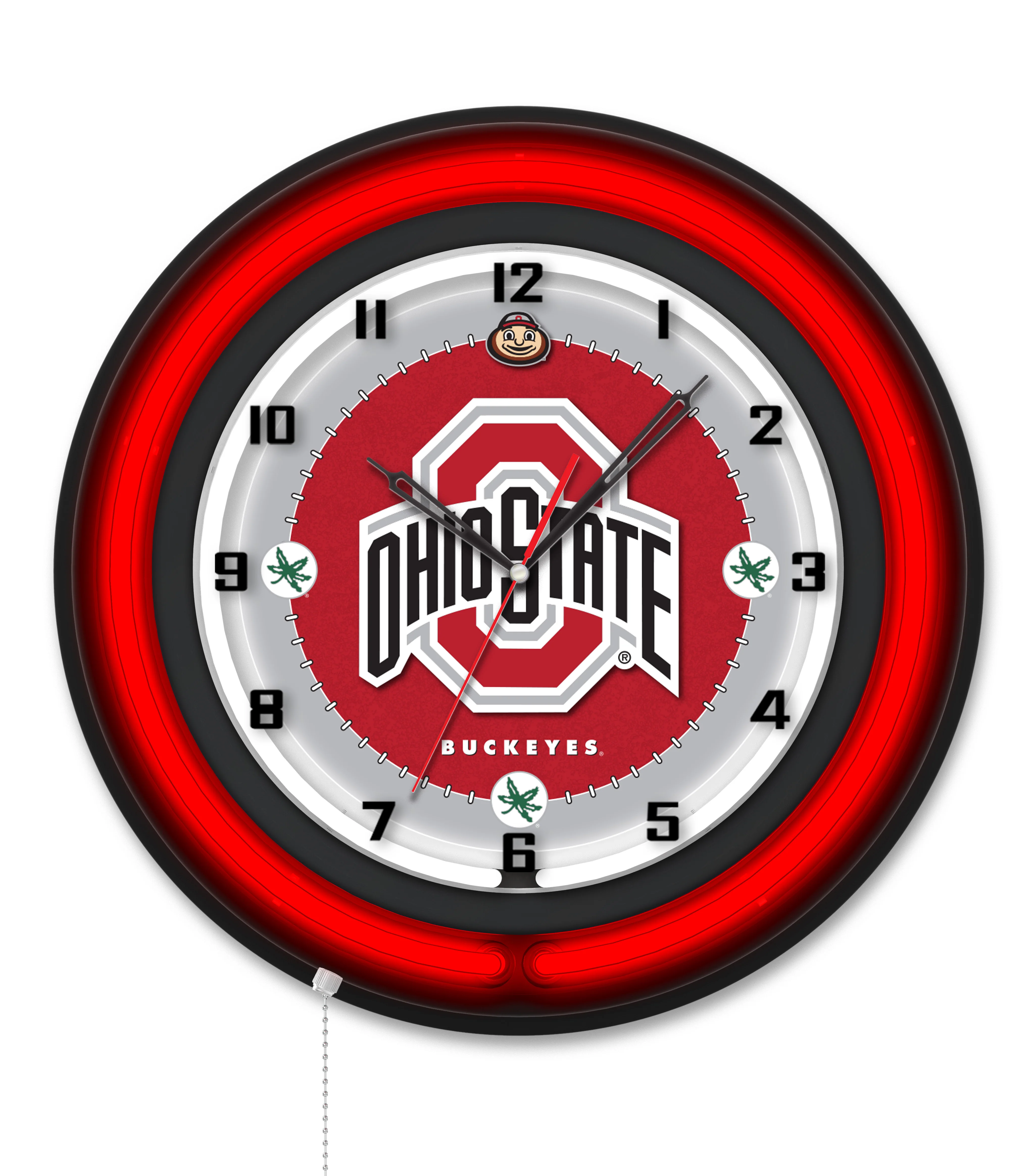 NCAA Licensed Black Case 19" Neon Clock - Image 27