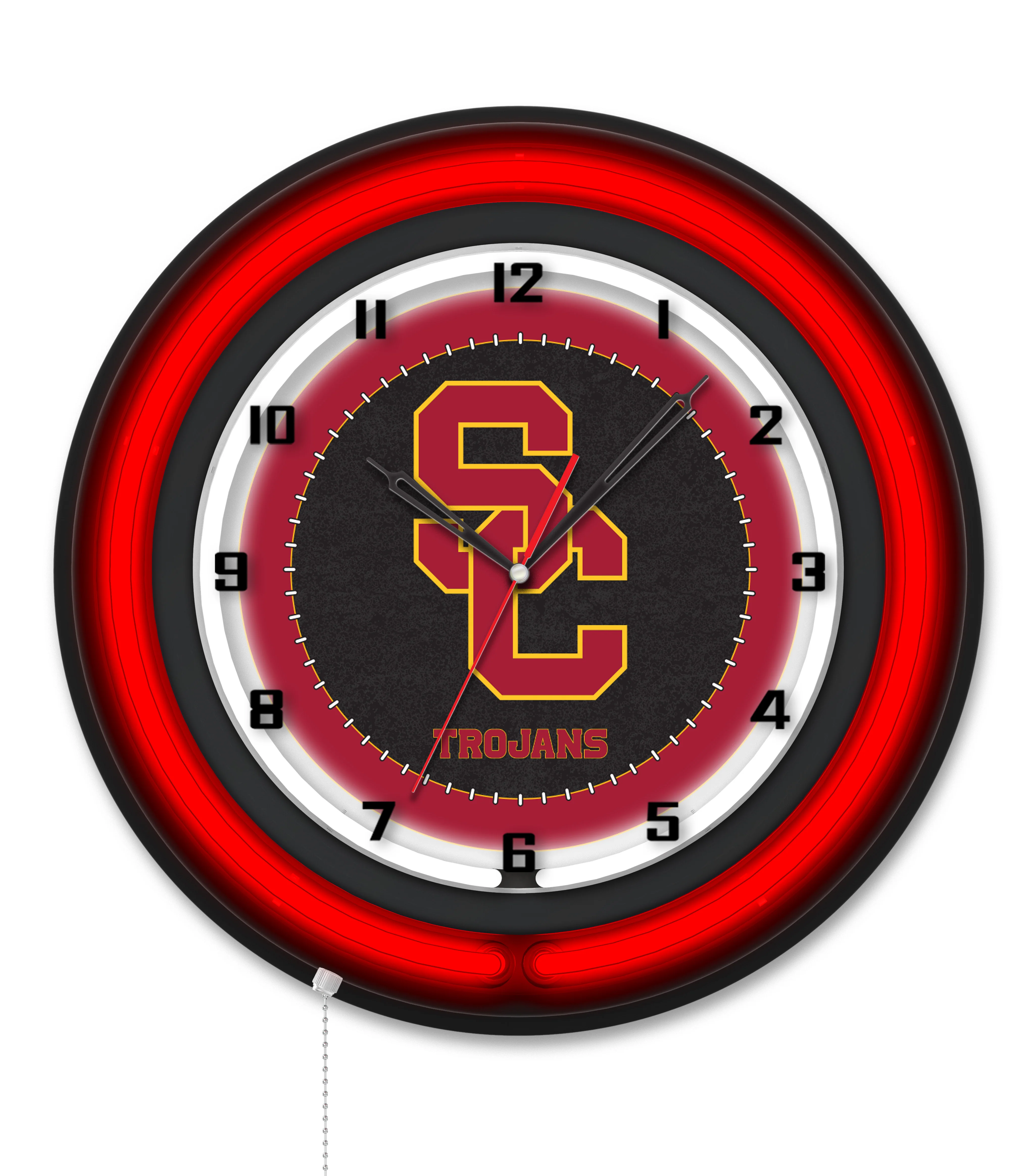 NCAA Licensed Black Case 19" Neon Clock - Image 30