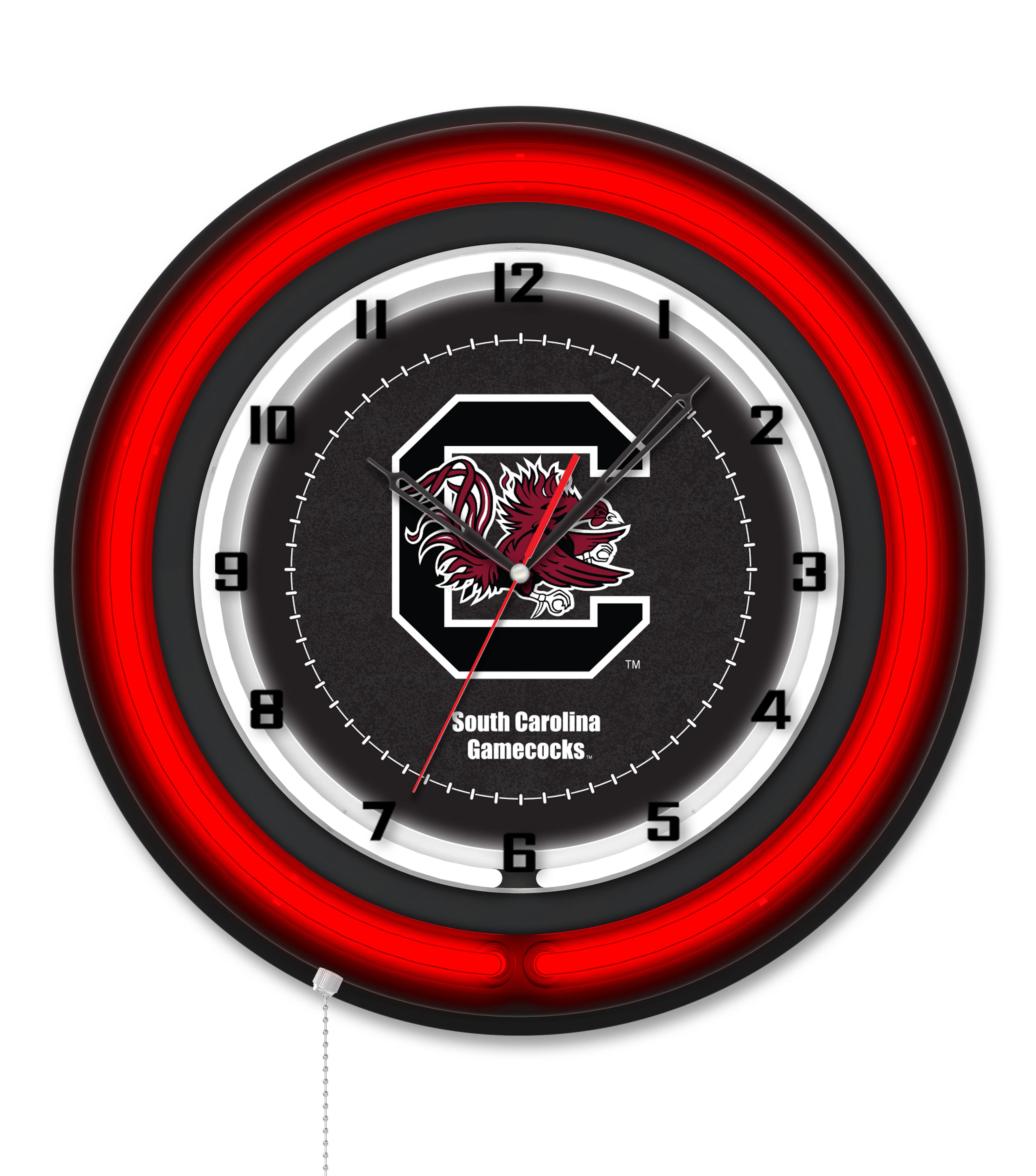 NCAA Licensed Black Case 19" Neon Clock - Image 31
