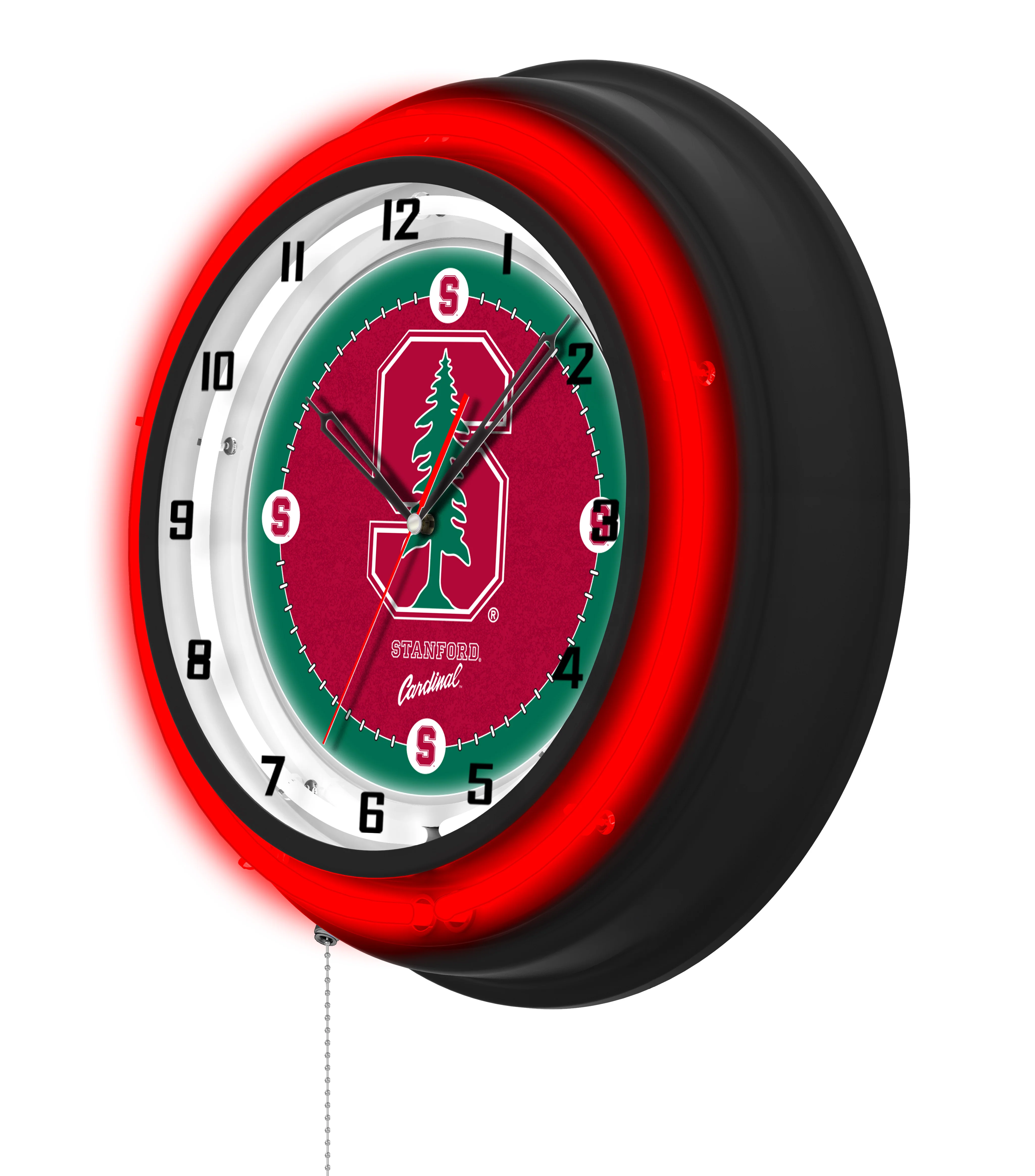 NCAA Licensed Black Case 19" Neon Clock - Image 32
