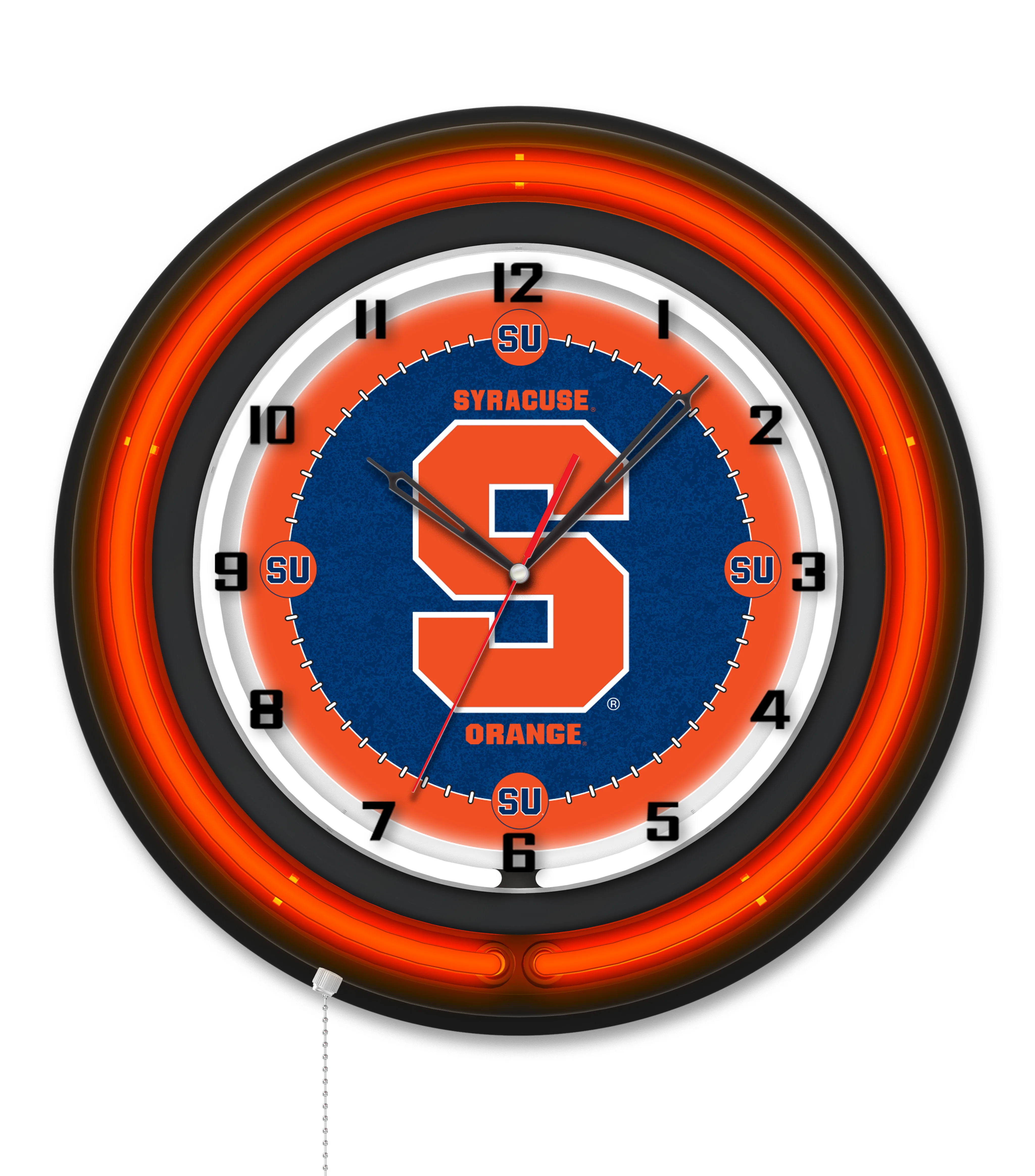 NCAA Licensed Black Case 19" Neon Clock - Image 33