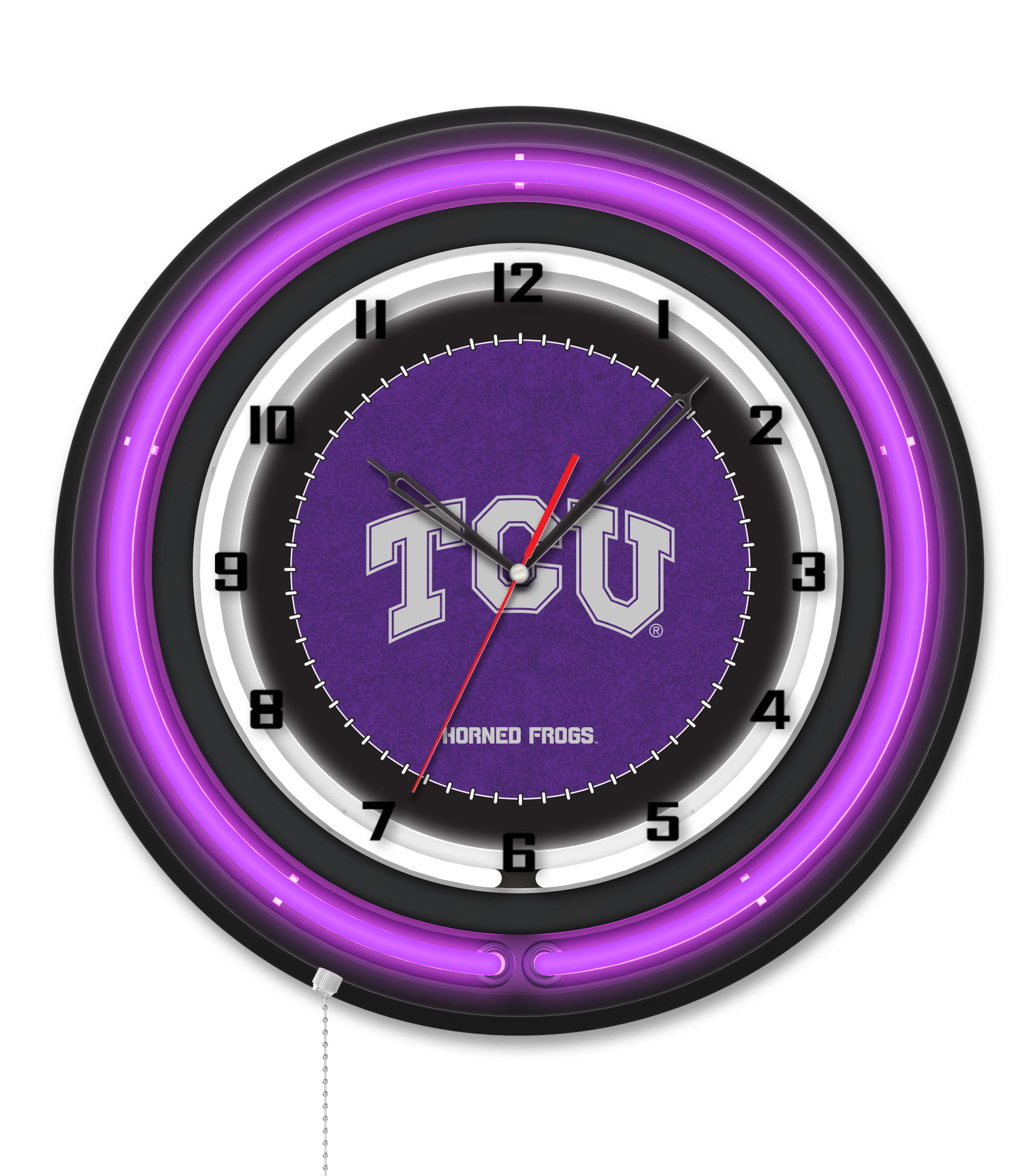 NCAA Licensed Black Case 19" Neon Clock - Image 35